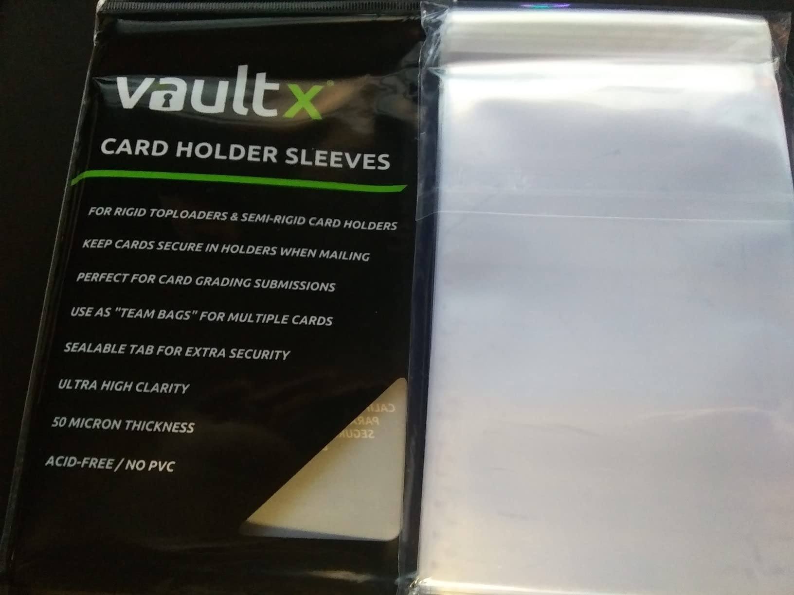 Vault X Card Holder Sleeves (100 Pack) Team Bags Toploaders & Semi Rigids customer photo 1