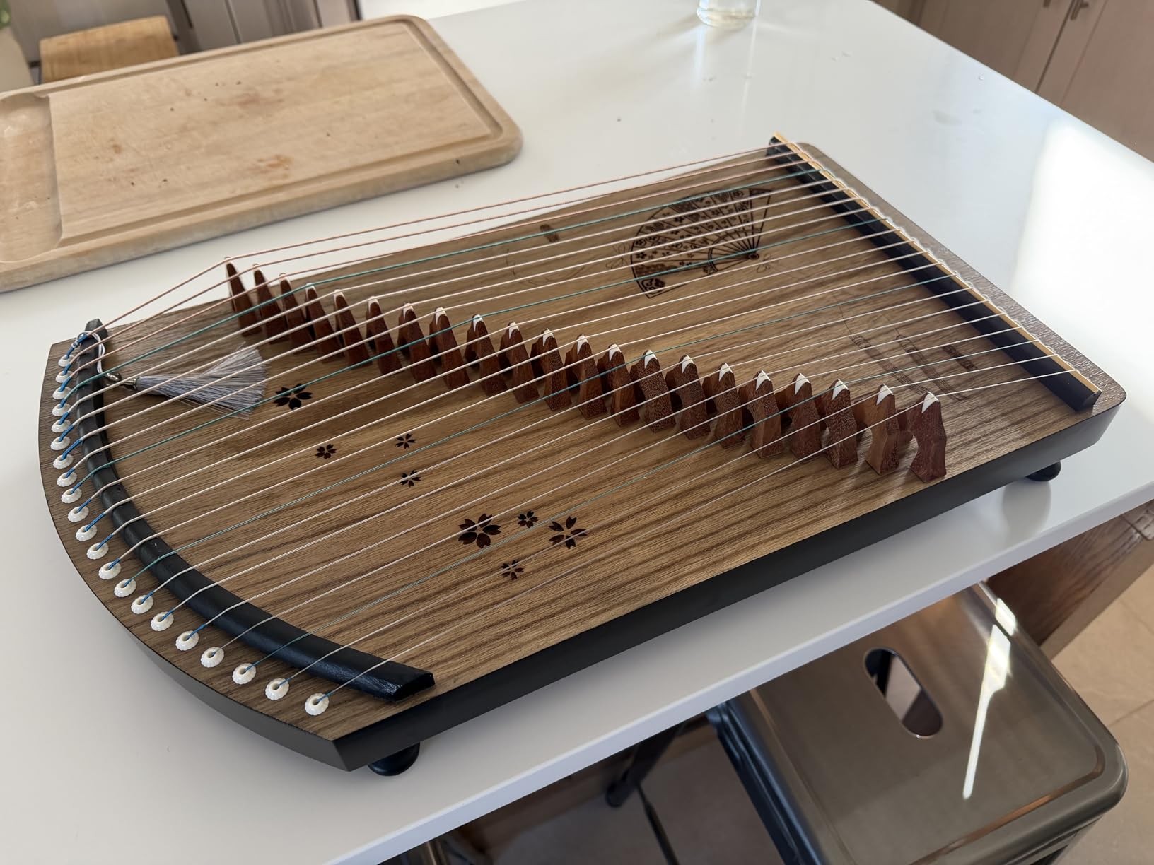 LANDTOM Guzheng Finger Trainer with Full Accessories/Guzheng Code/Backpack, Suitable for Professional/Adult/Beginner/Children 21 Strings (A, strings on bridges) customer photo 2
