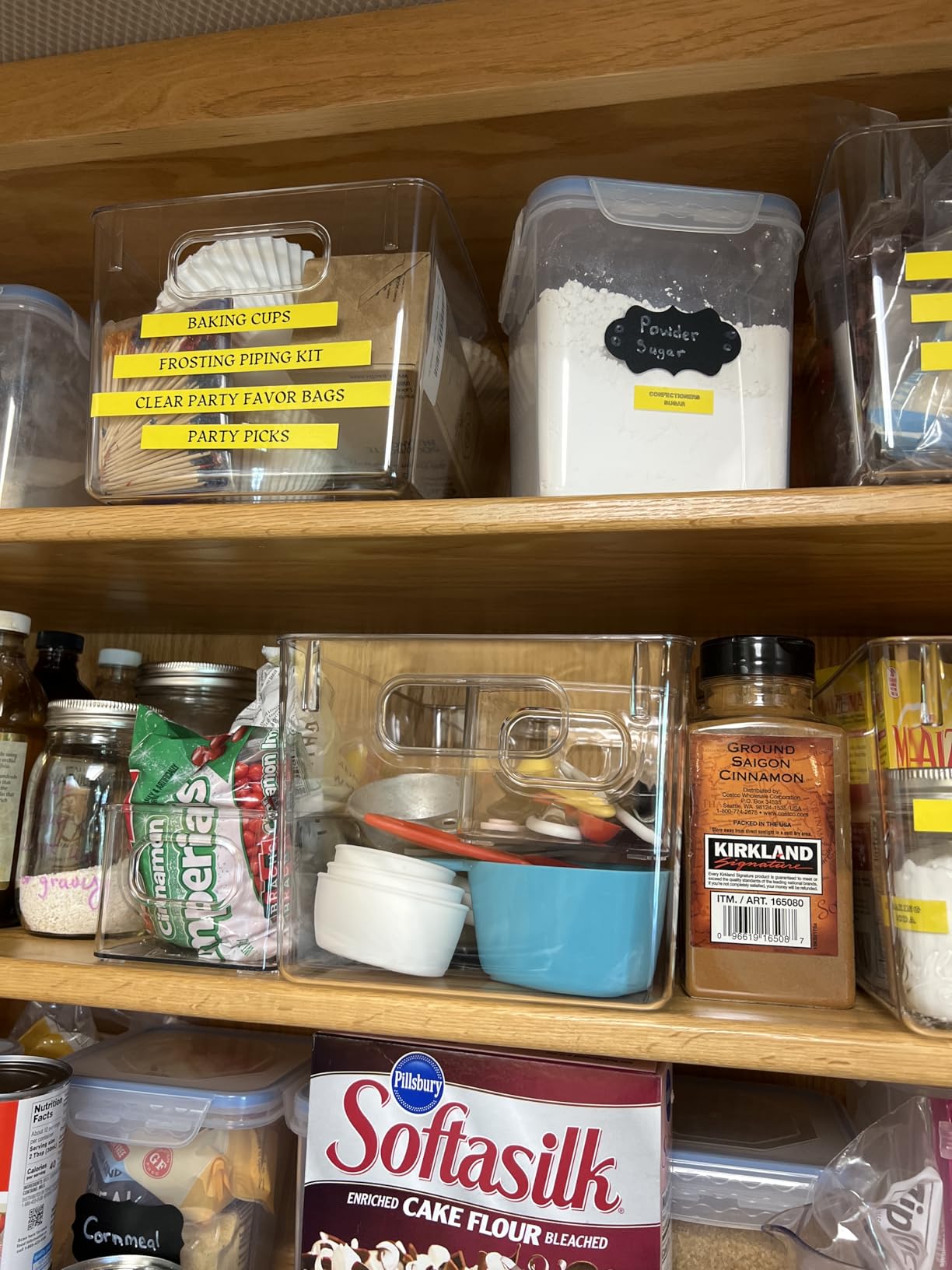 SKTEET Set of 8 Clear Plastic Storage Bins, 4 Large and 4 Small Stackable Storage Containers for Pantry Organization and Kitchen Storage Bins,Home Edit and Cabinet Organizers customer photo 1