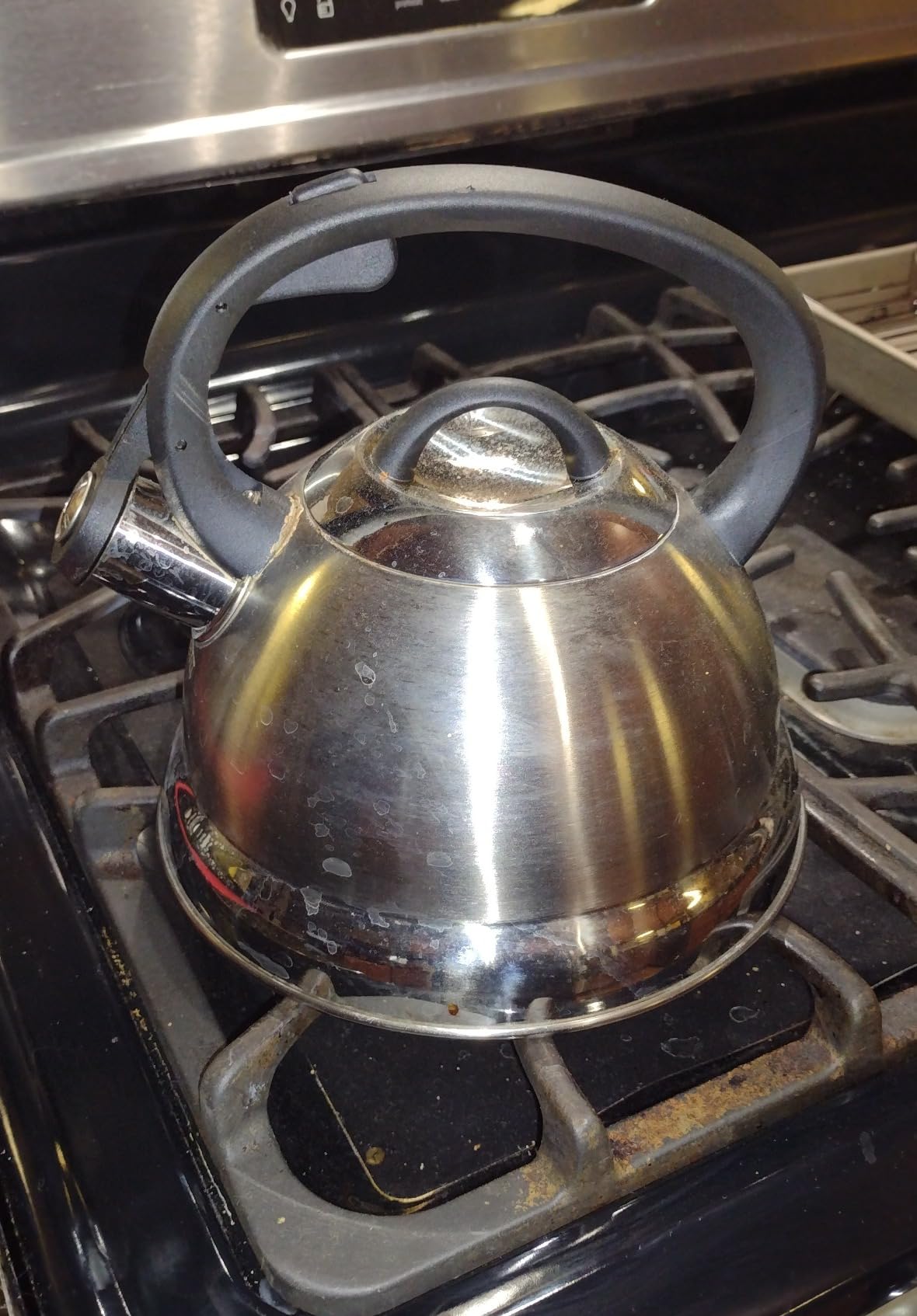 Mr. Coffee Flintshire 1.75-Quart Stainless Steel Whistling Tea Kettle with Nylon Handle – Matte Black Stove-Top Kettle for Boiling Water customer photo 2