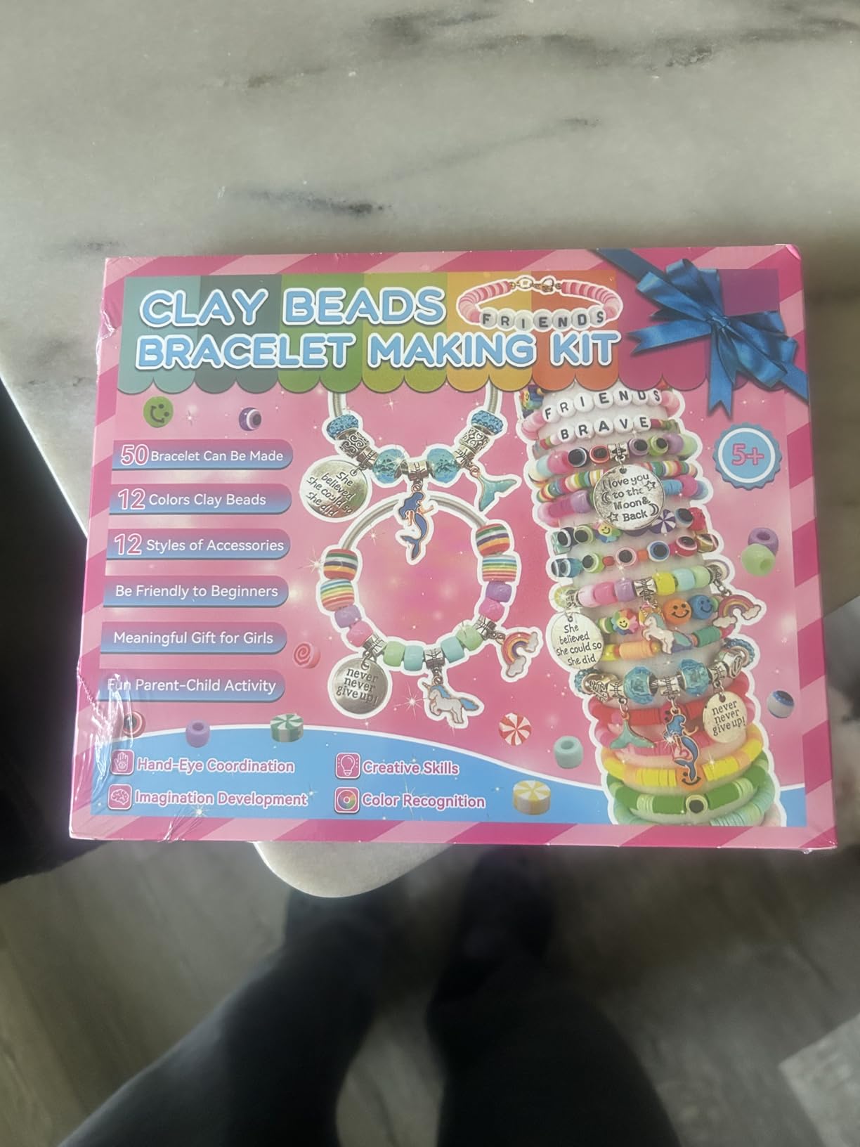 leitait Girls Toys Bracelet Making Kit - 3400pcs Charm Jewelry Making Kit Supplies, Unicorn/Mermaid Crafts Birthday Christmas Gifts for Girls Ages 5 6 7 8 9 10 11 12 Years Old customer photo 1