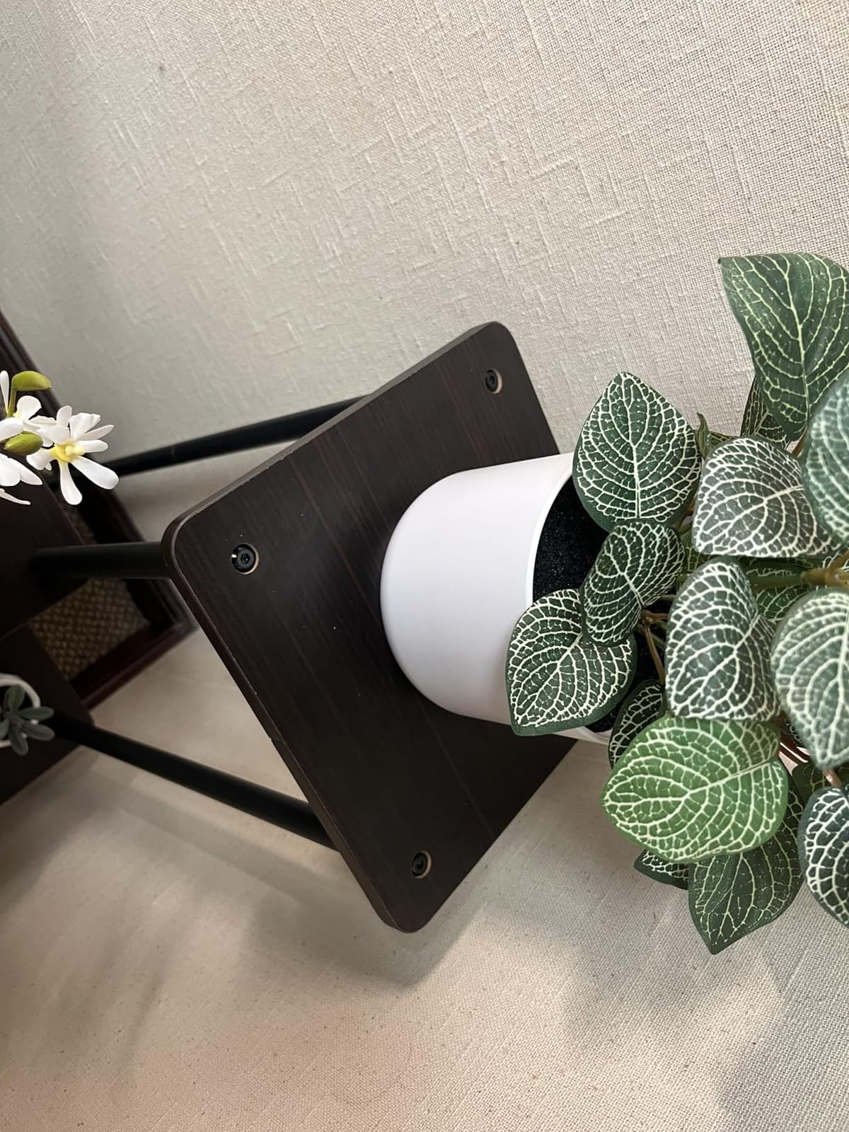 AZERPIAN 5 Tier Tall Plant Stand Indoor Corner Tiered Shelf Metal MDF Board | Sturdy Metal Frame, Space-saving Tiered Design Display Multiple Plants, Modern Style for Home, Balcony, Office Black+Rustic Brown customer photo 1