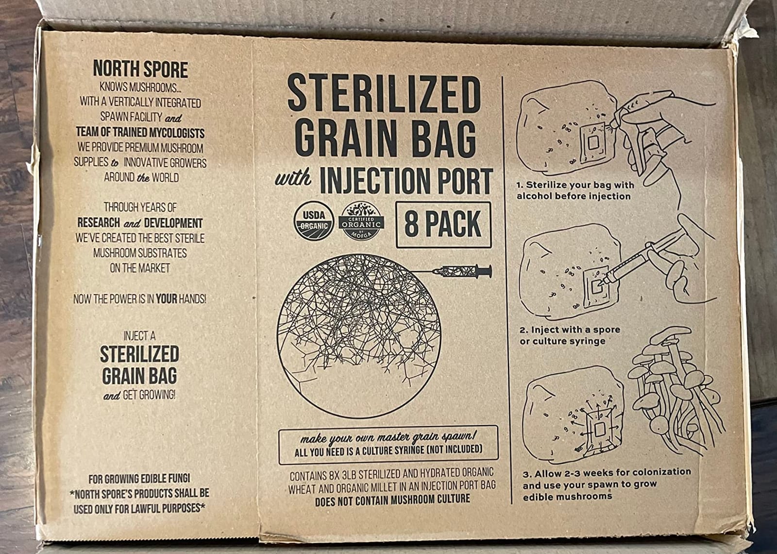 North Spore Organic Sterlized Mushroom Spawn Bag, 1 Pack customer photo 2