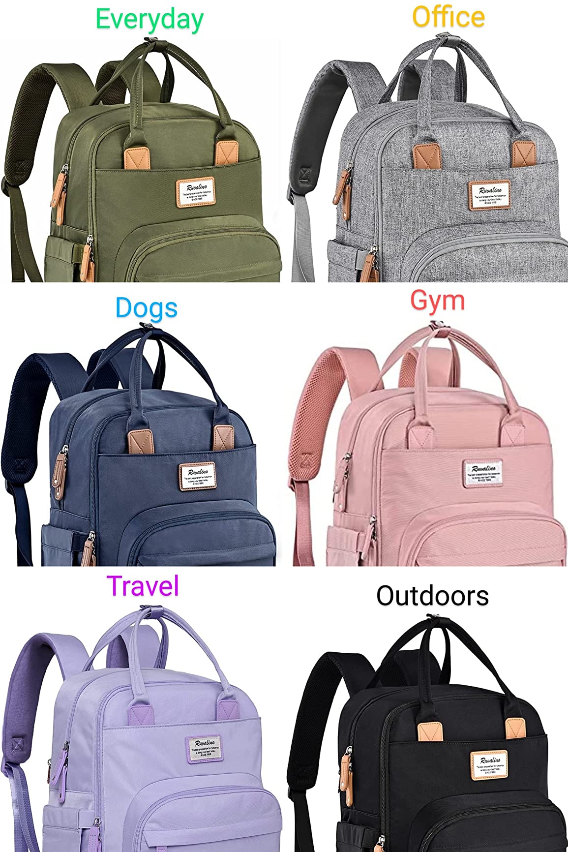 RUVALINO Baby Diaper Bag Backpack with Changing Pad, Peacock Blue customer photo 1