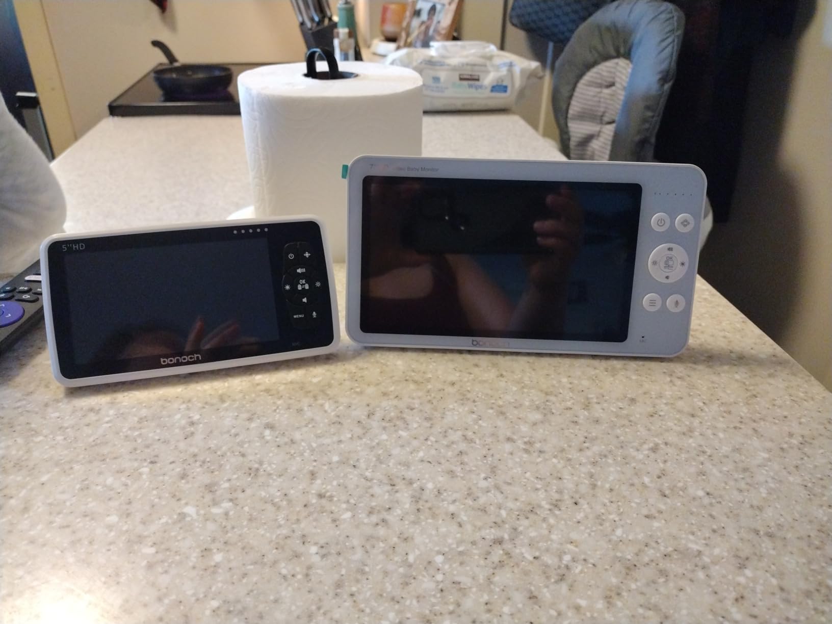 bonoch V2.0 1080P Baby Monitor with 2 Cameras, 7