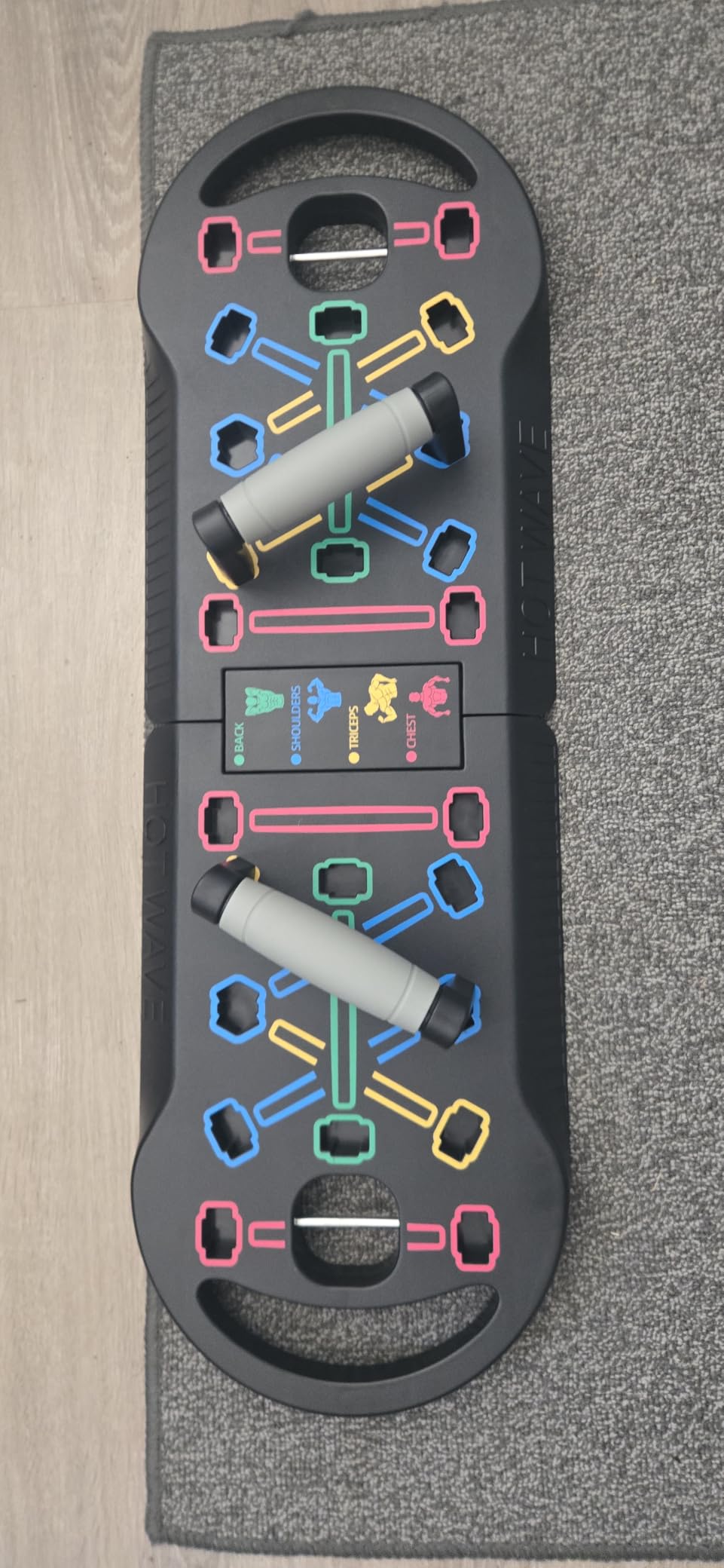 HOTWAVE Push Up Board, Portable PushUp Board, Foldable 20 in 1 Push Up Bar customer photo 1