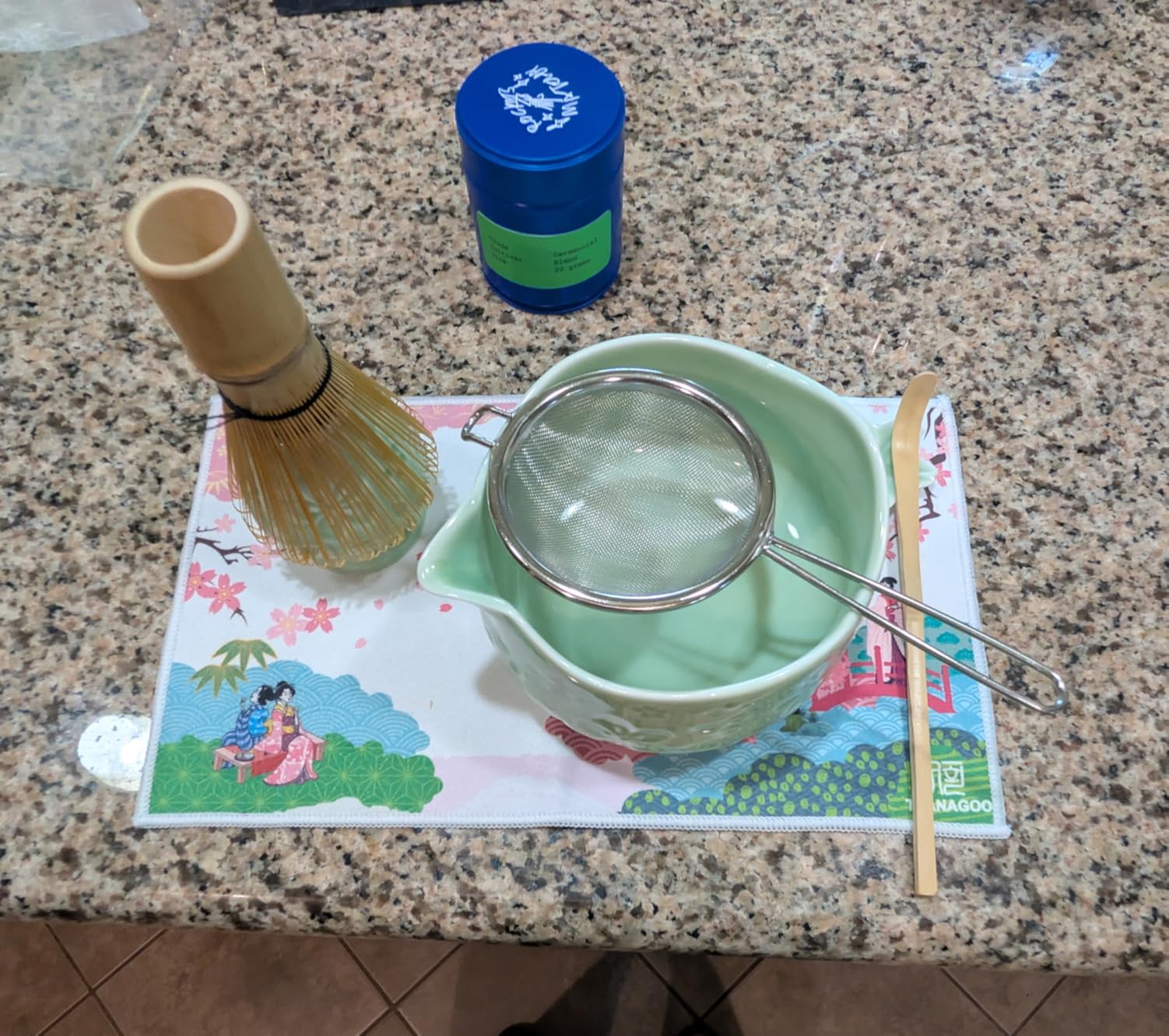 TEANAGOO Matcha Set with Spout, Black Stone, Ceramic Bowl, Bamboo Whisk customer photo 2