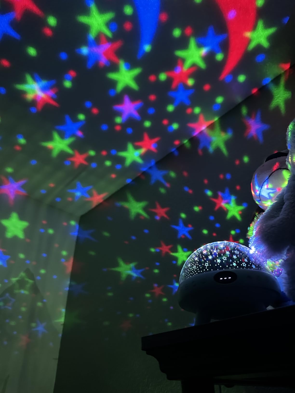 YACHANCE Kids Night Light Projector with Music.Baby Night Light Star Projector with Remote & Timer.Baby Sensory Lights Toys for Kids.Sound Machine Baby with 29 Soothing Sound for Sleeping. customer photo 2