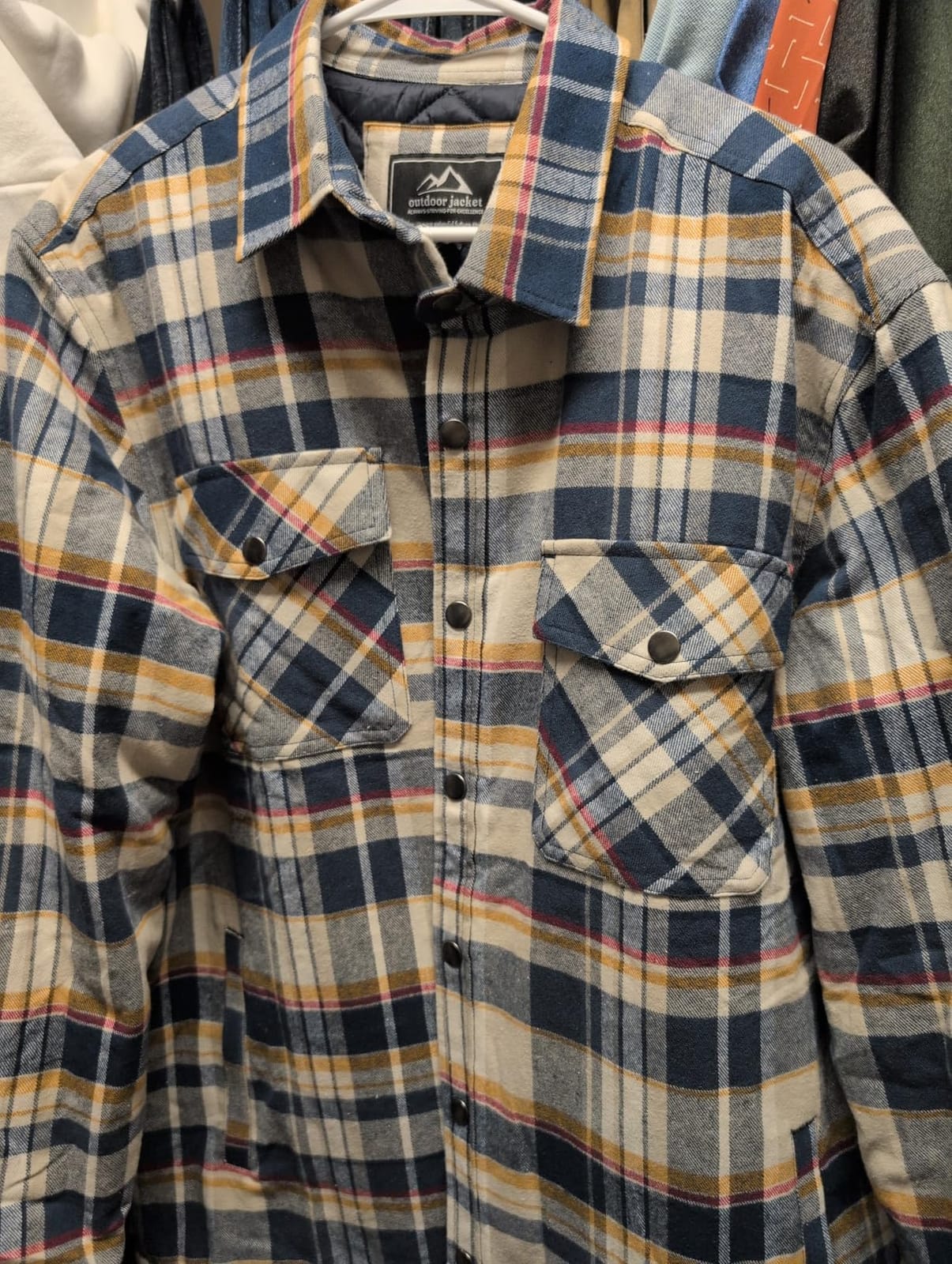 TACVASEN Men's Flannel Shirt Quilted Lined Thermal Winter Coat Button Down Insulated Flannel Shirts Jacket customer photo 1