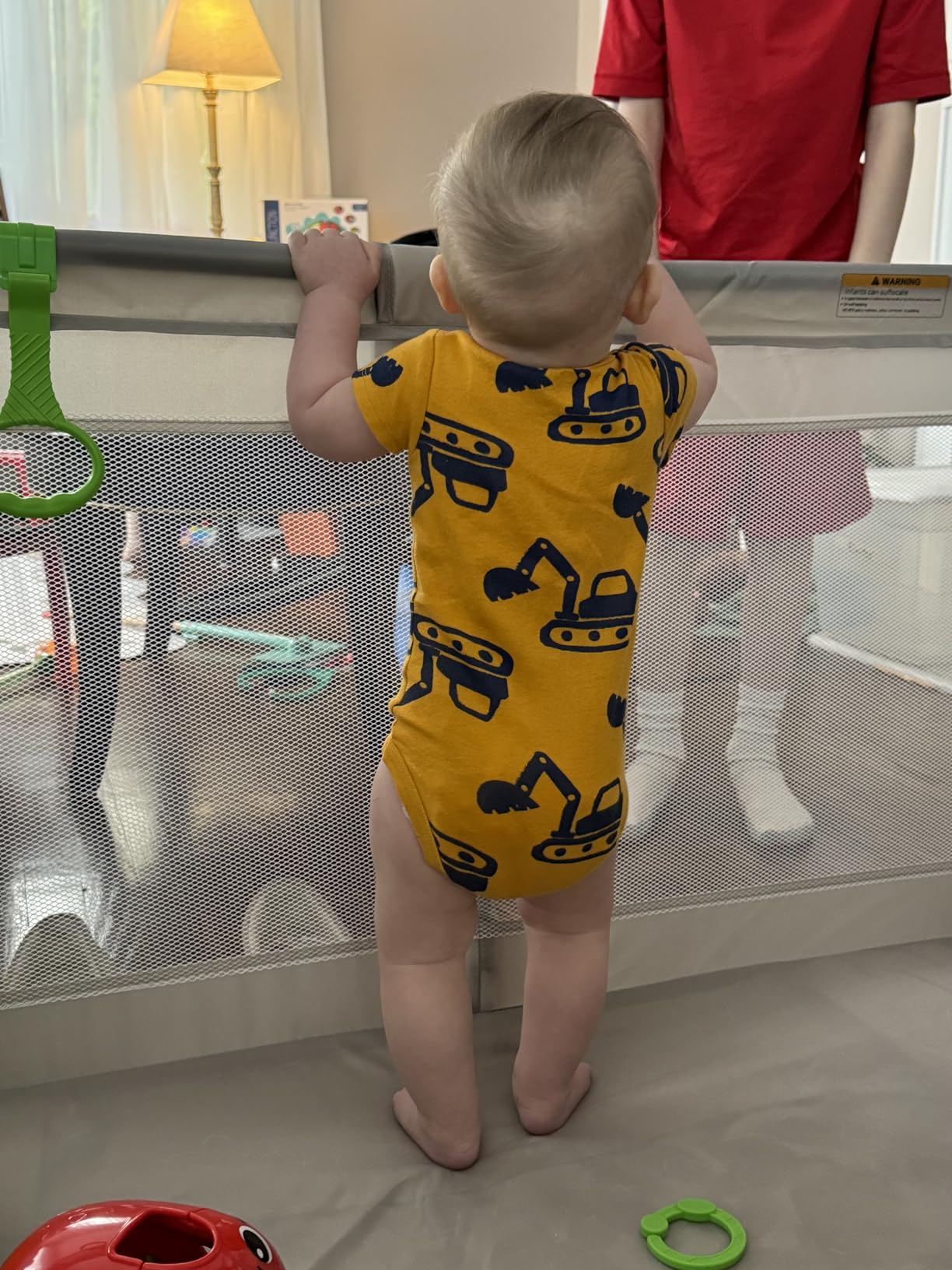 Mloong Baby Playpen with Mat, 71x59in Playpen for Babies and Toddlers, Grey customer photo 1