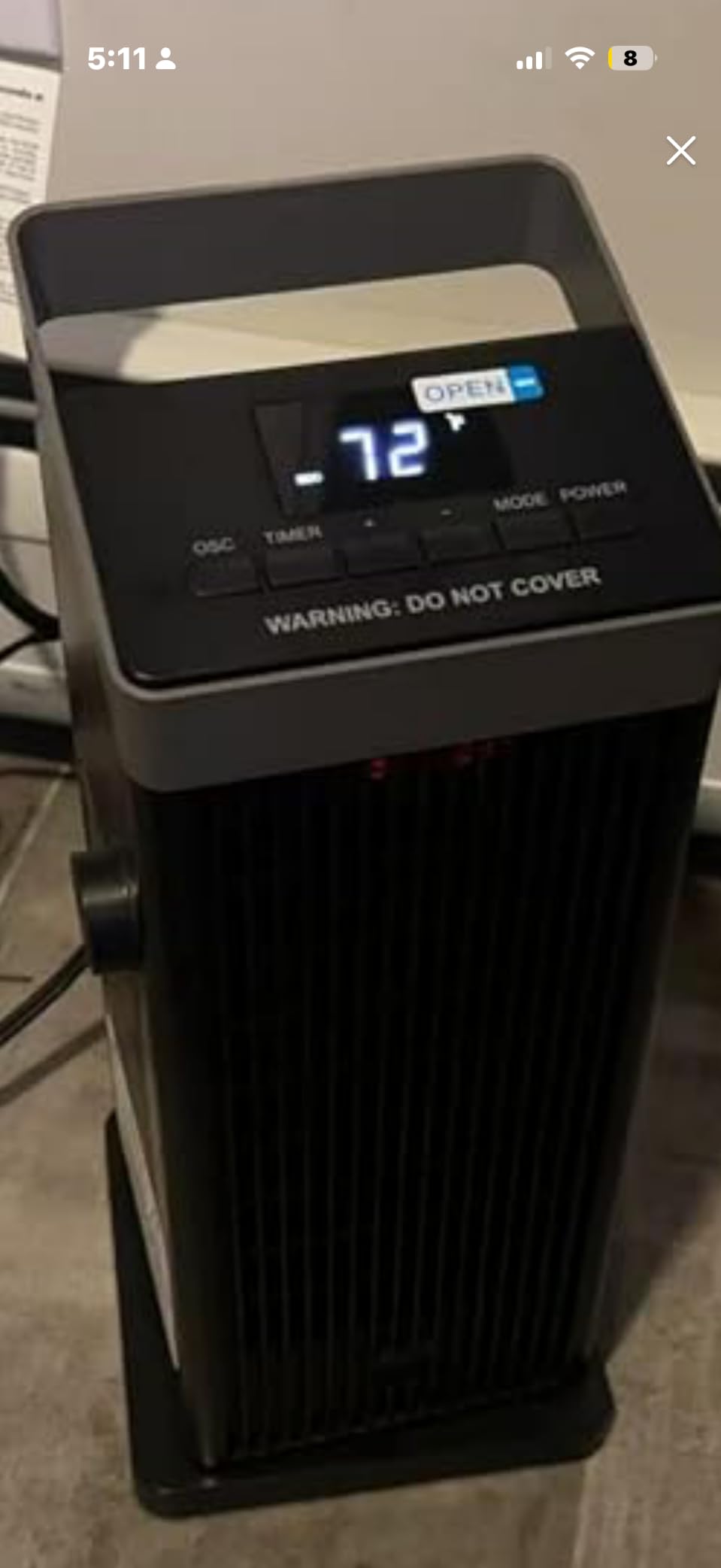 BREEZOME 1500W Space Heater for Indoor Use, Ceramic Electric Tower Heater customer photo 1