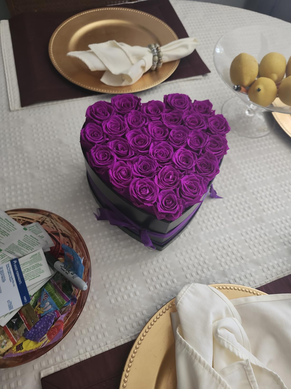 GLAMOUR BOUTIQUE Preserved Flowers, 16 Forever Red Roses in Heart Gift Box customer photo 1