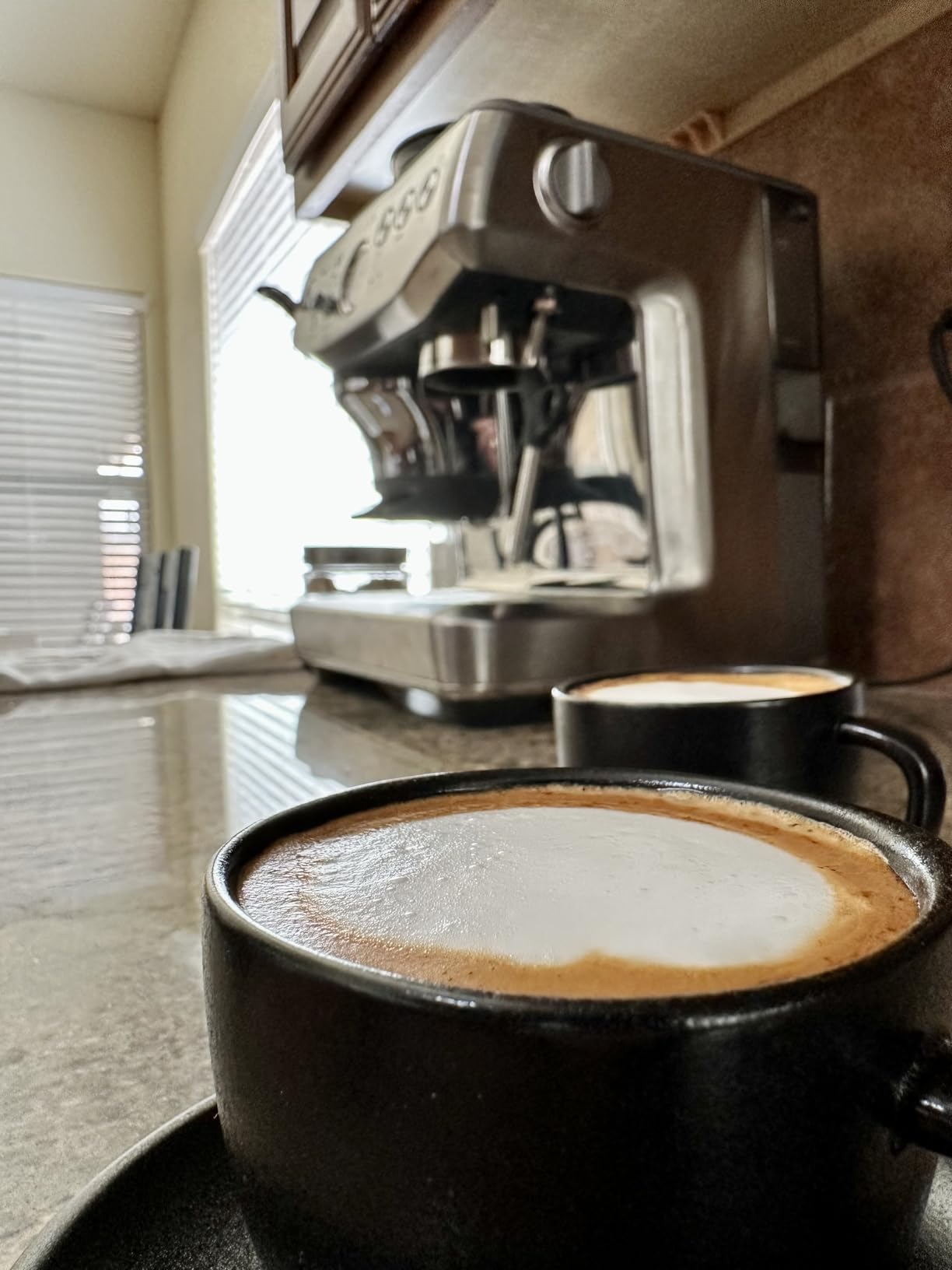 Breville BES876BSS Barista Express Impress, Brushed Stainless Steel | Craft cafe-quality lattes and cappuccinos at home with this semi-automatic espresso machine with built-in grinder customer photo 1