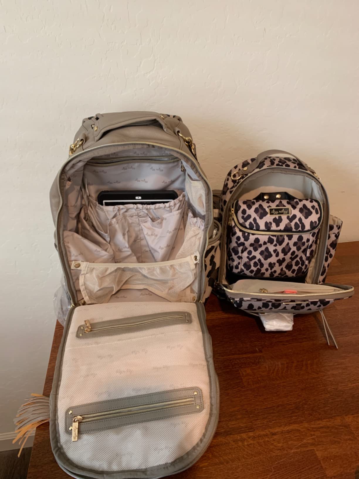 Itzy Ritzy Boss Plus Diaper Bag Backpack with 19 Pockets (Vanilla Latte) | Large Diaper Bag Backpack Includes 2 Insulated Bottle Pockets, Changing Pad, Stroller Clips, Padded Straps, Travel-Ready customer photo 2