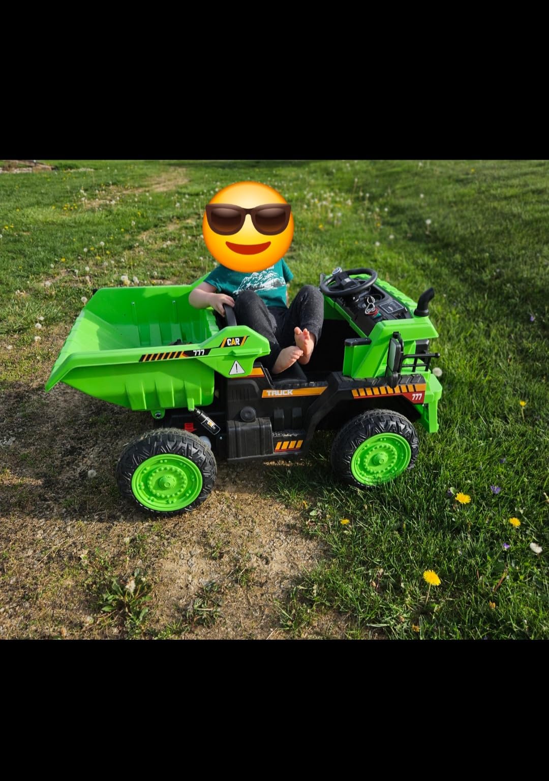 ANPABO Ride on Dump Truck w/Remote Control, 2 Seater, Electric Dump Bed customer photo 1