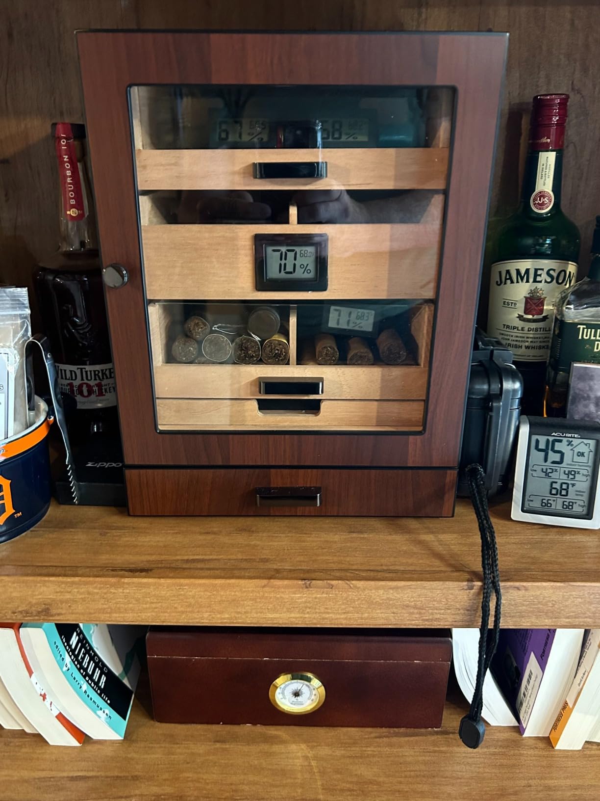 CASE ELEGANCE Luca Cabinet Humidor - Brown, Holds 80-100 Cigars customer photo 2