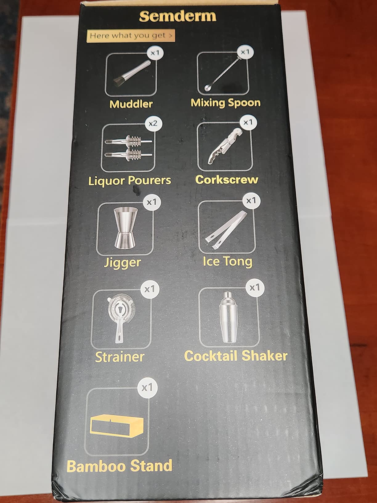 Cocktail Shaker Set, 18/8 Food-Grade Stainless Steel Mixology Bartender Kit 10-Piece Bar Tools with Stylish Bamboo Stand - Rust-Proof & Dishwasher Safe - Professional Martini Shaker Gift for Men, Dad customer photo 2