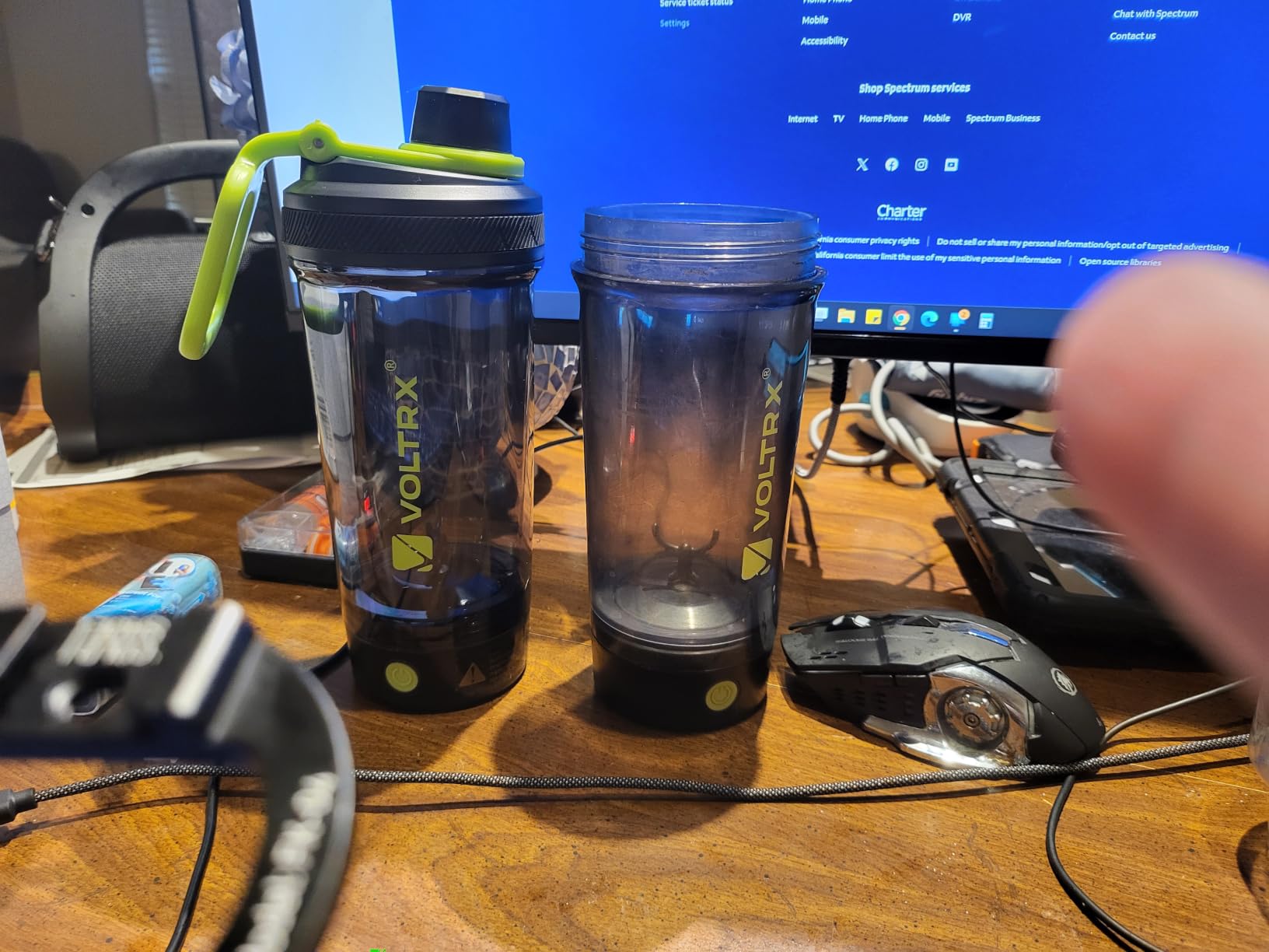 VOLTRX Electric Protein Shaker Bottle - USB Rechargeable Mixer Cup for Shakes and Meal Replacements, BPA-Free Tritan, 24oz customer photo 1