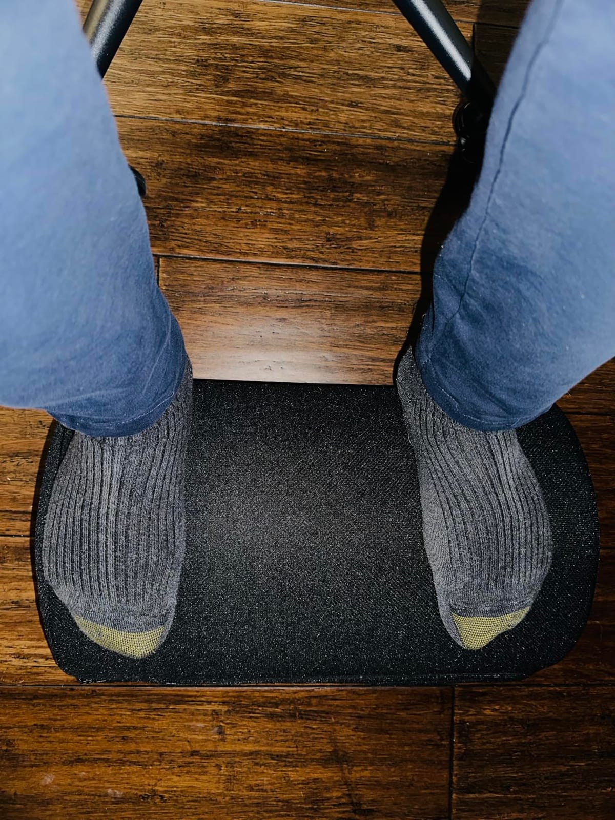 BlissTrends Foot Rest Under Desk, Foot Stool with 2 Adjustable Heights | Comfortable Footrest with Washable Cover for Car, Home and Office to Relieve Back, Lumbar, Knee Pain (Large, Black) customer photo 2