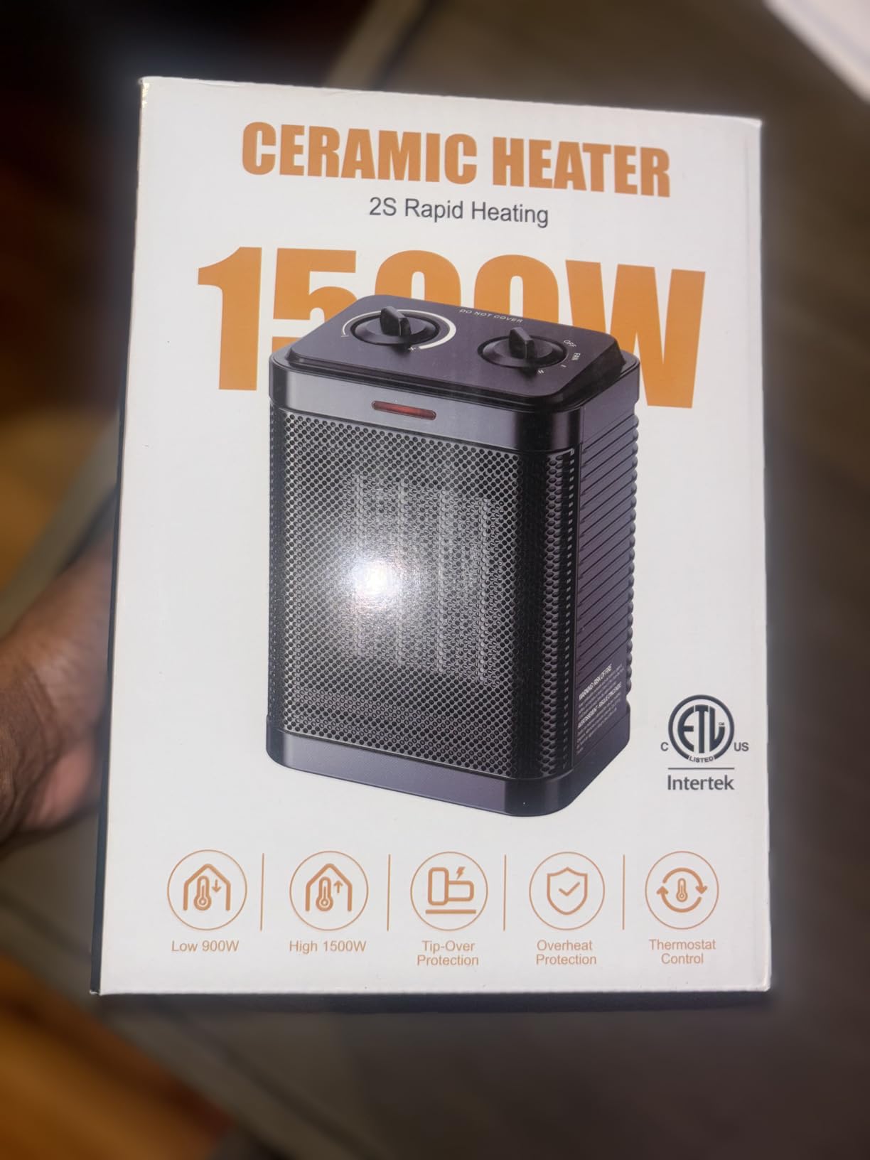 1500W Small PTC Ceramic Space Heater for Indoor Use customer photo 2