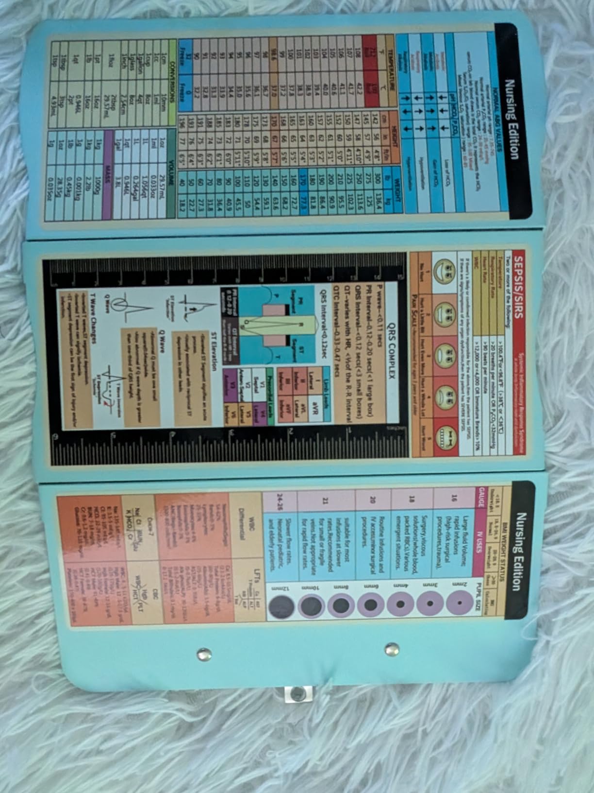 Nursing Clipboard Foldable Clipboard Medical: Edition Cheat Sheets Aluminum 3 Layers Foldable Clipboards Nursing Pocket Size Profile Clip Nurse Clipboards Notepad for Nurses Students and Doctors customer photo 2