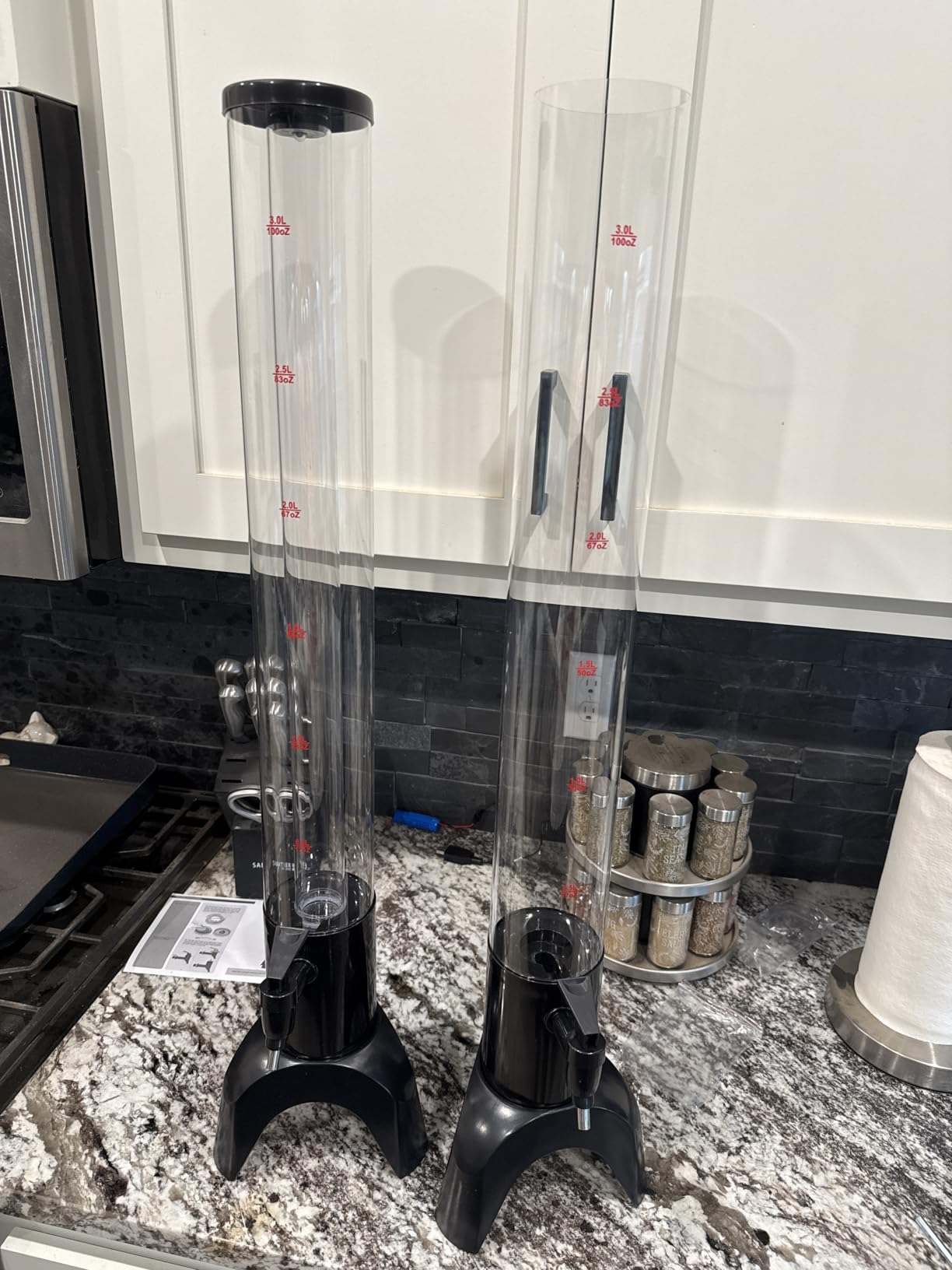 3L Beer Giraffe Tower Dispenser with Ice Tube, LED Light & Cleaning Brush customer photo 1