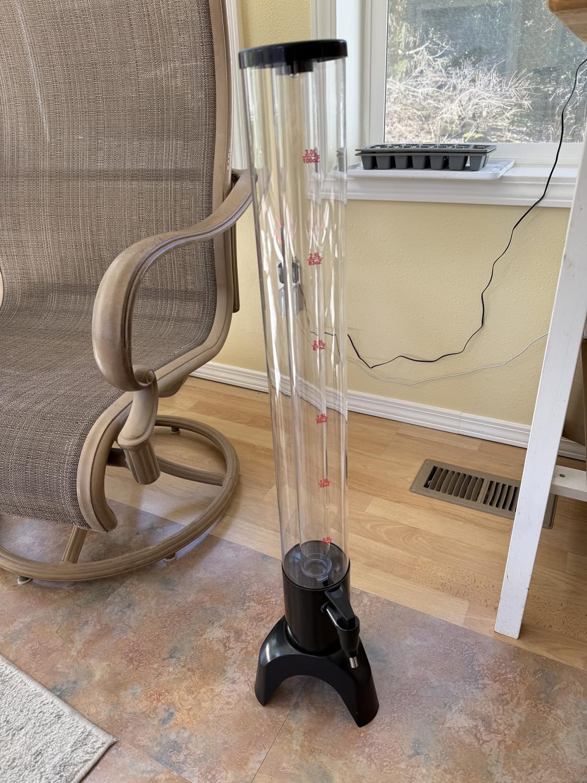3L Beer Giraffe Tower Dispenser with Ice Tube, LED Light & Cleaning Brush customer photo 2