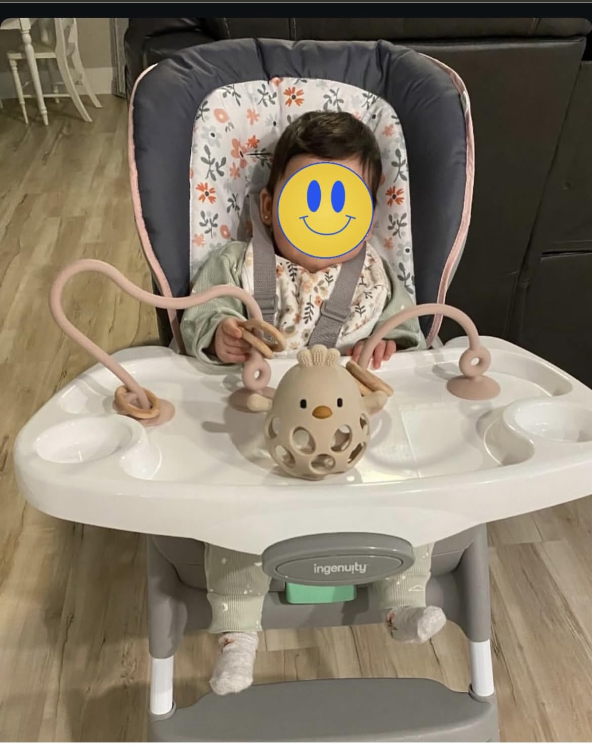 Ingenuity Full Course 6-in-1 High Chair - Baby to 5 Years Old, 6 Convertible Modes, 2 Dishwasher Safe Trays - Astro, 13108 customer photo 2