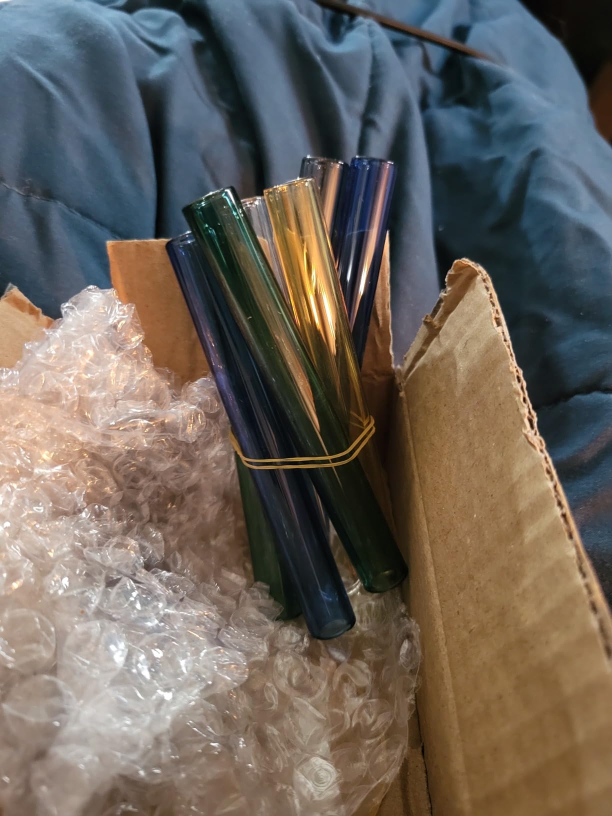 8 Inch 5 Colors 10 Pcs Borosilicate Glass Tubes, 12mm OD, 2mm Wall - Glass Blowing Tubes, Colored Glass Tubing, Heat Resistant, Fire-Polished Ends, DIY Glass Projects customer photo 2