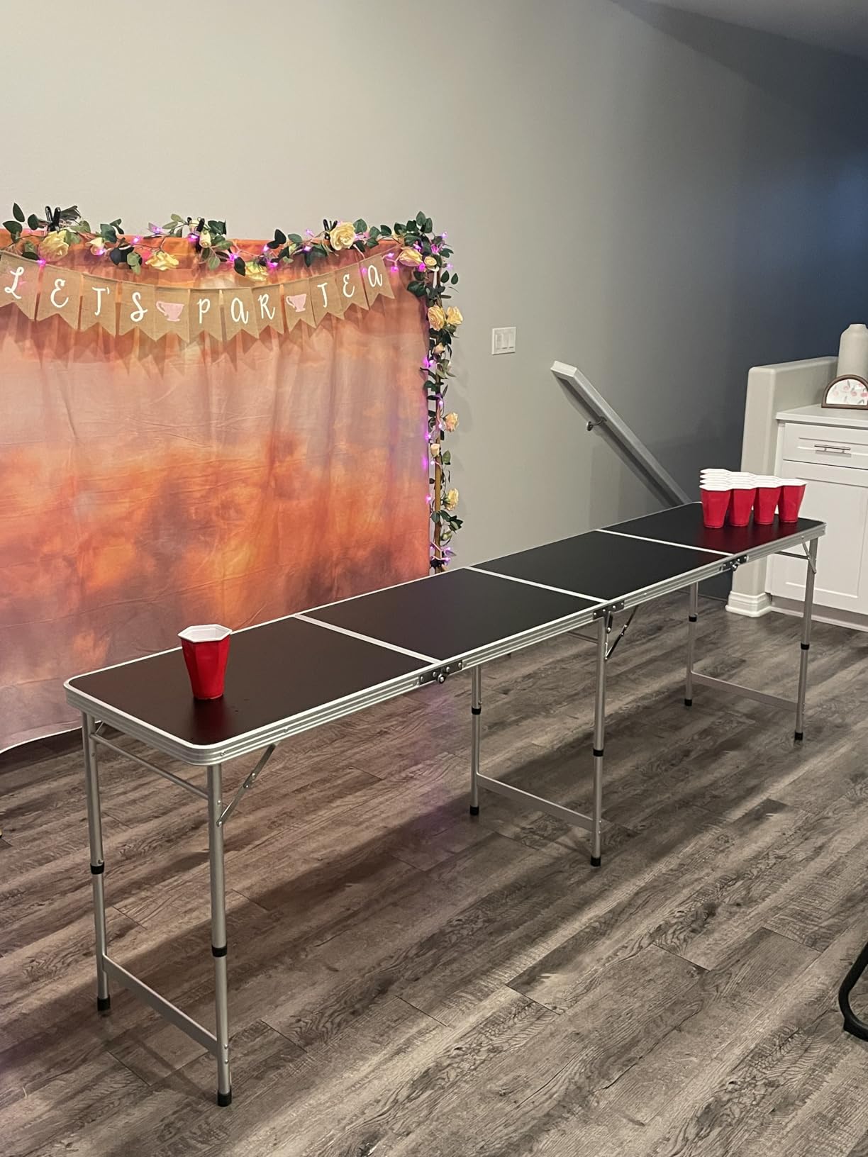 8-Foot Regulation Length Folding Table w/Optional Cup Holes, LED Lights, Custom Graphic (Choose Your Model) customer photo 1