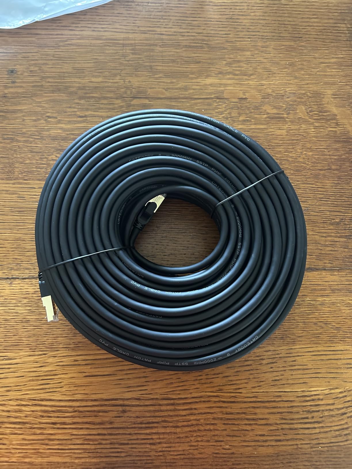 Cat 8 Ethernet Cable, 100FT High Speed Heavy Duty 26AWG Cat8 LAN Network Cable 40Gbps, 2000Mhz with Gold Plated RJ45 Connector, Outdoor&Indoor Internet Cable Compatible for Router Gaming Modem Xbox customer photo 2