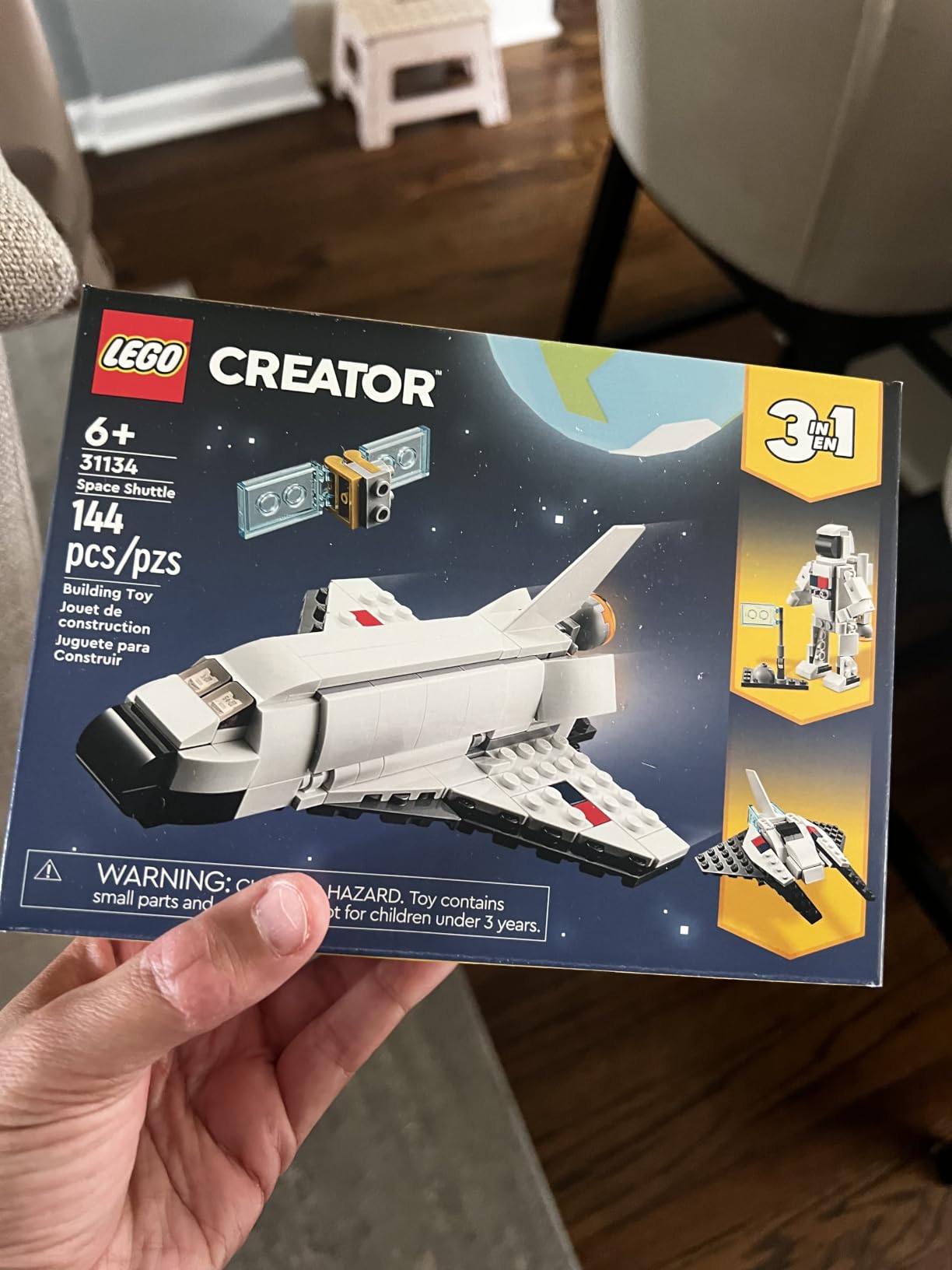 LEGO Creator 3 in 1 Space Shuttle Toys - Space Toys Building Set for Boys & Girls, Ages 6+ - Option to Build 2 Spaceships or Astronaut - Educational Gift for Kids Birthday & Holidays - 31134 customer photo 1
