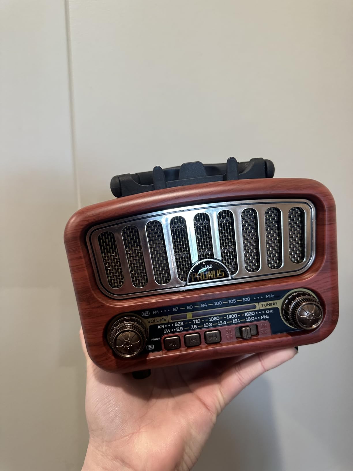 PRUNUS J-180 Vintage Retro Radio Bluetooth Speaker with Stereo Sound BT5.0 customer photo 2