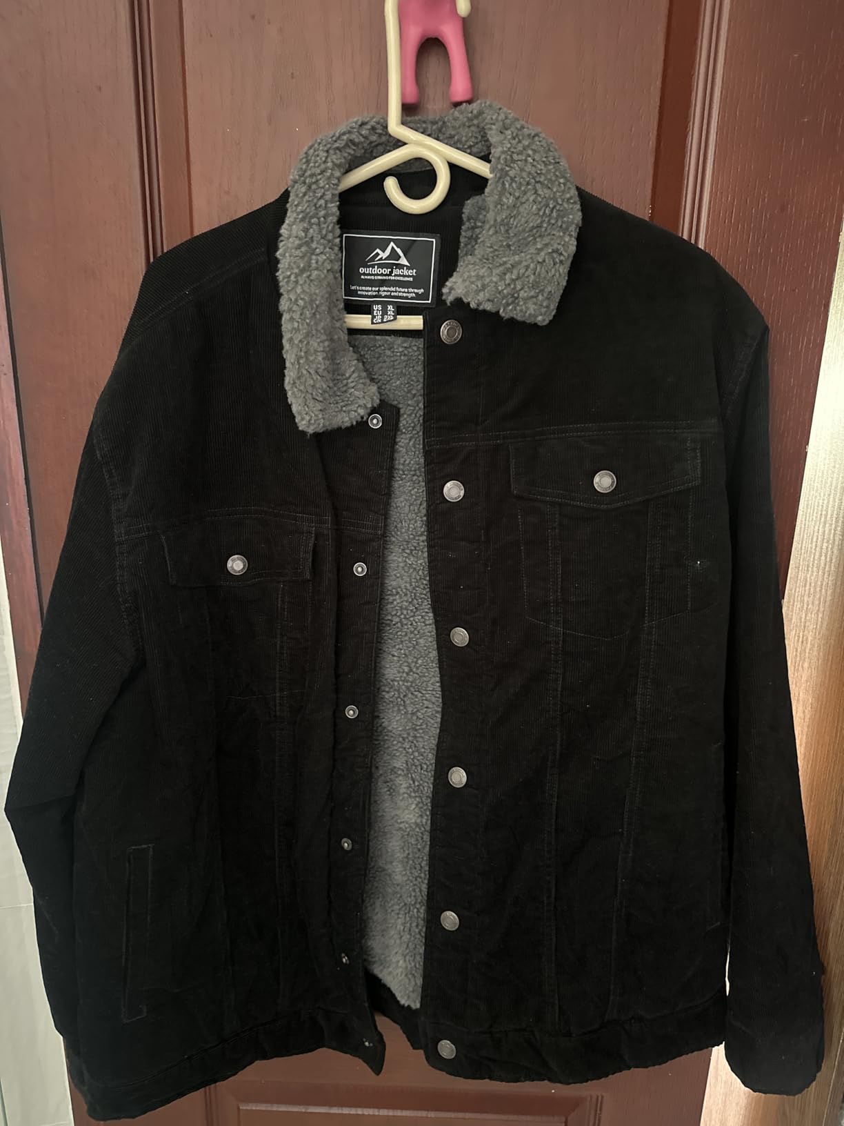 EKLENTSON Men's Corduroy Jackets Sherpa Fleece Lined Winter Coats customer photo 2