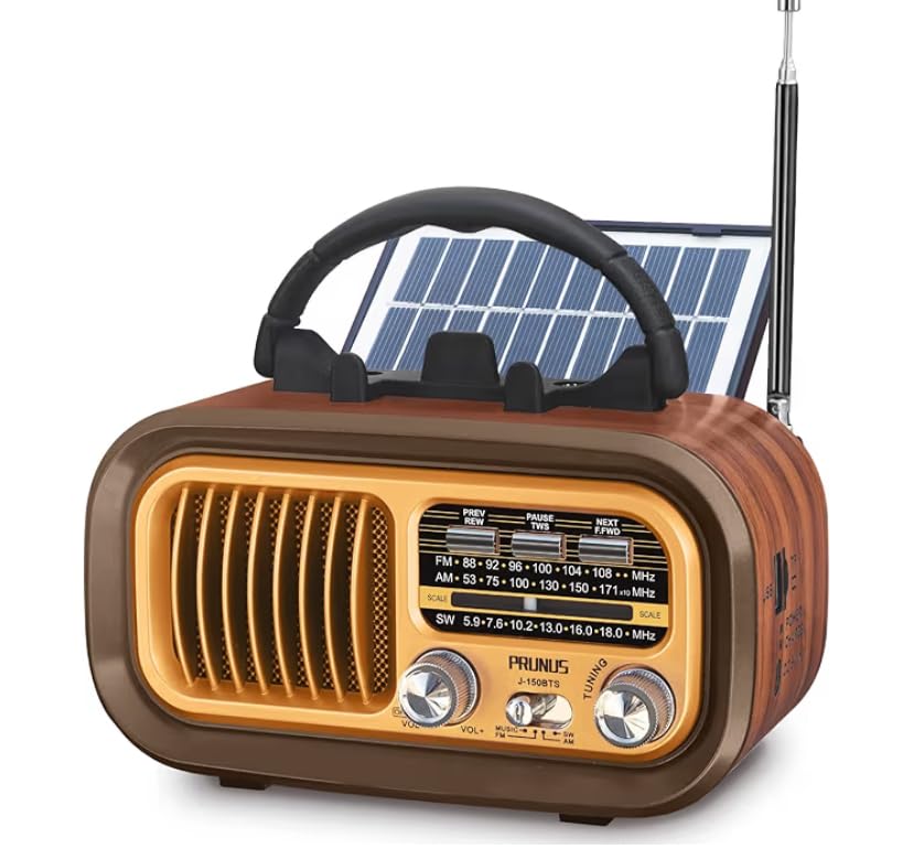 PRUNUS J-150 Portable Radio AM FM SW Bluetooth Speaker,TF Card/USB Playback customer photo 1