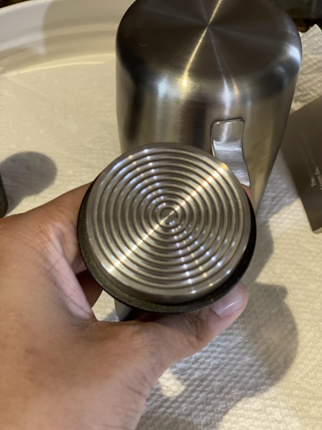 IKAPE 51mm Espresso Tamper, Premium Barista Coffee Tamper with Calibrated Spring Loaded, Threaded Stainless Steel Base Tamper for Espresso Machine(Black) customer photo 1