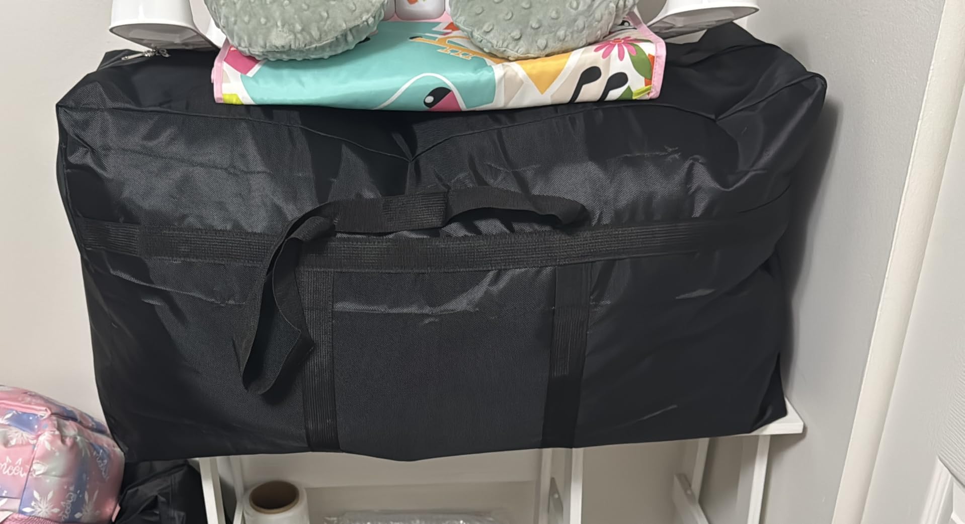 DoYiKe Extra Large Canvas Storage Duffle Bag, Duffel Bag for Travel Black 130L customer photo 1