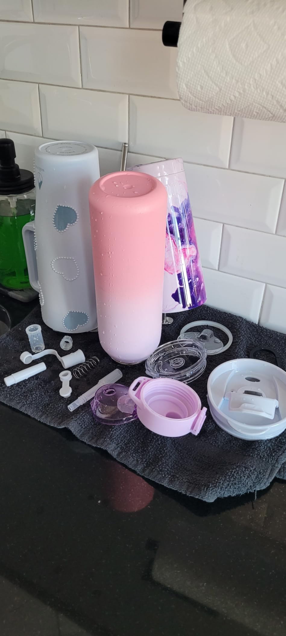 Plastic Bag & Bottle Drying Rack, Wine Decanter Drying Stand customer photo 2