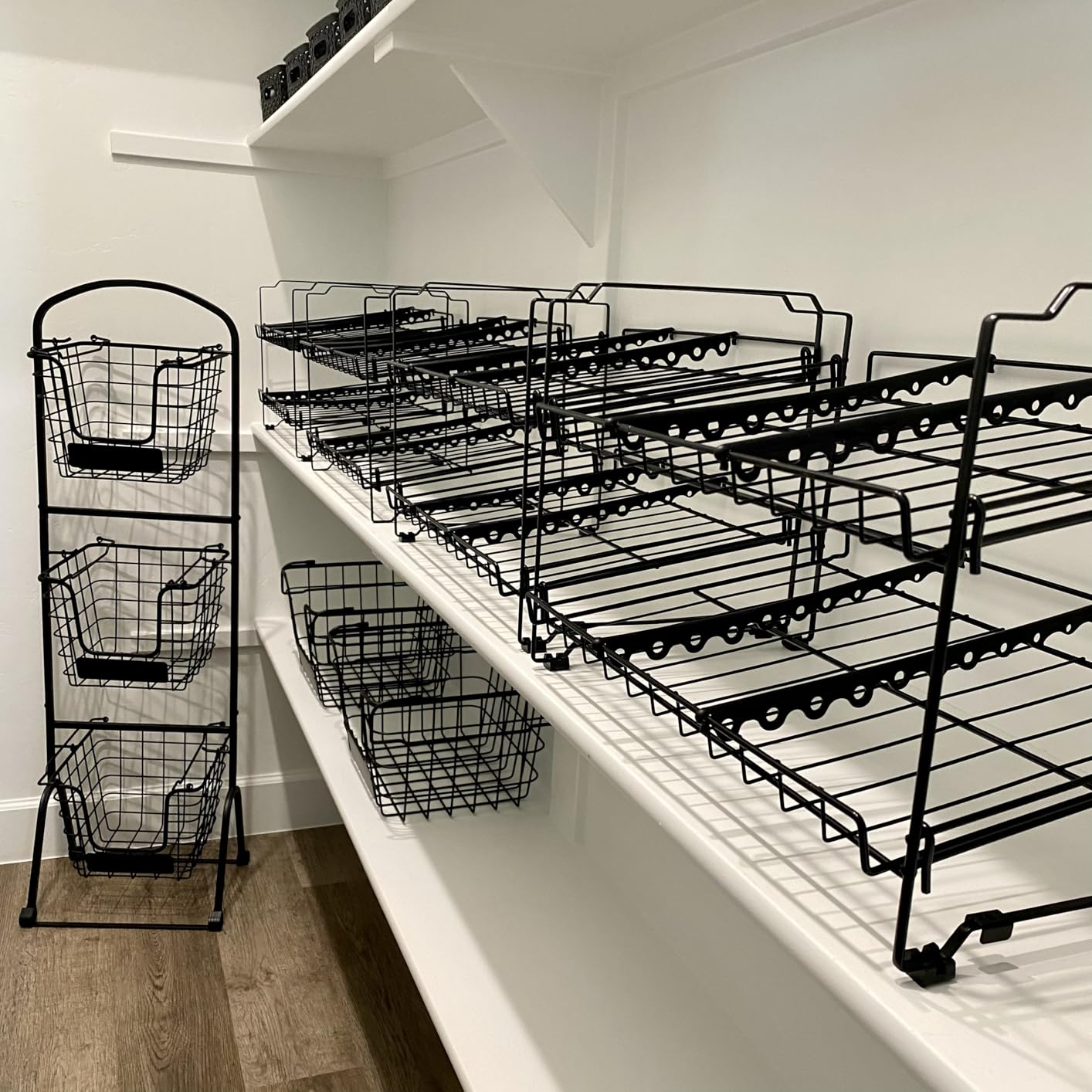 Simple Houseware 2 Tier Stackable Can Rack, Silver, 2 Pack customer photo 2