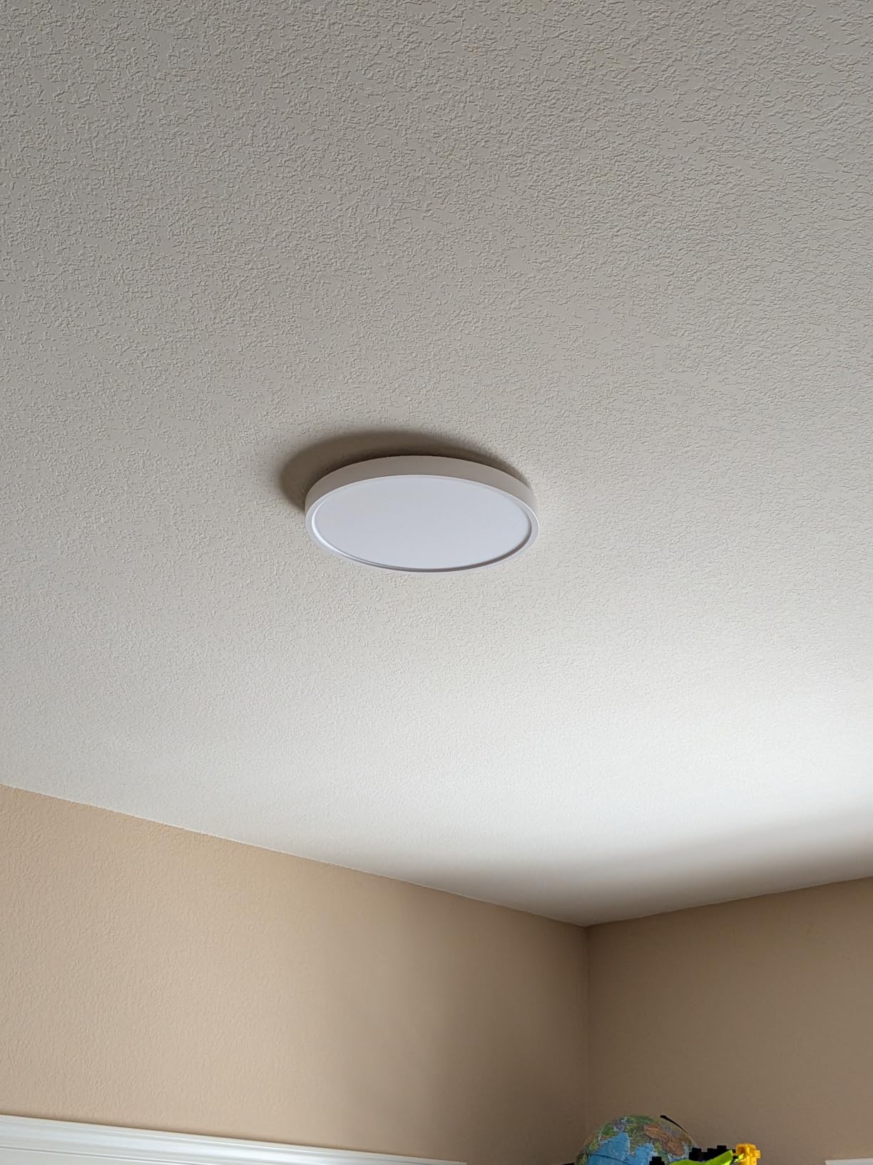 TALOYA Smart Ceiling Light, Main Light and RGB Night Light Dimmable, 12 Inch | Works with Alexa, Google Home and Smart Life App, Enabled by 2.4G Wi-Fi, Light Fixture for Bedroom Living Room Kitchen, Black customer photo 1