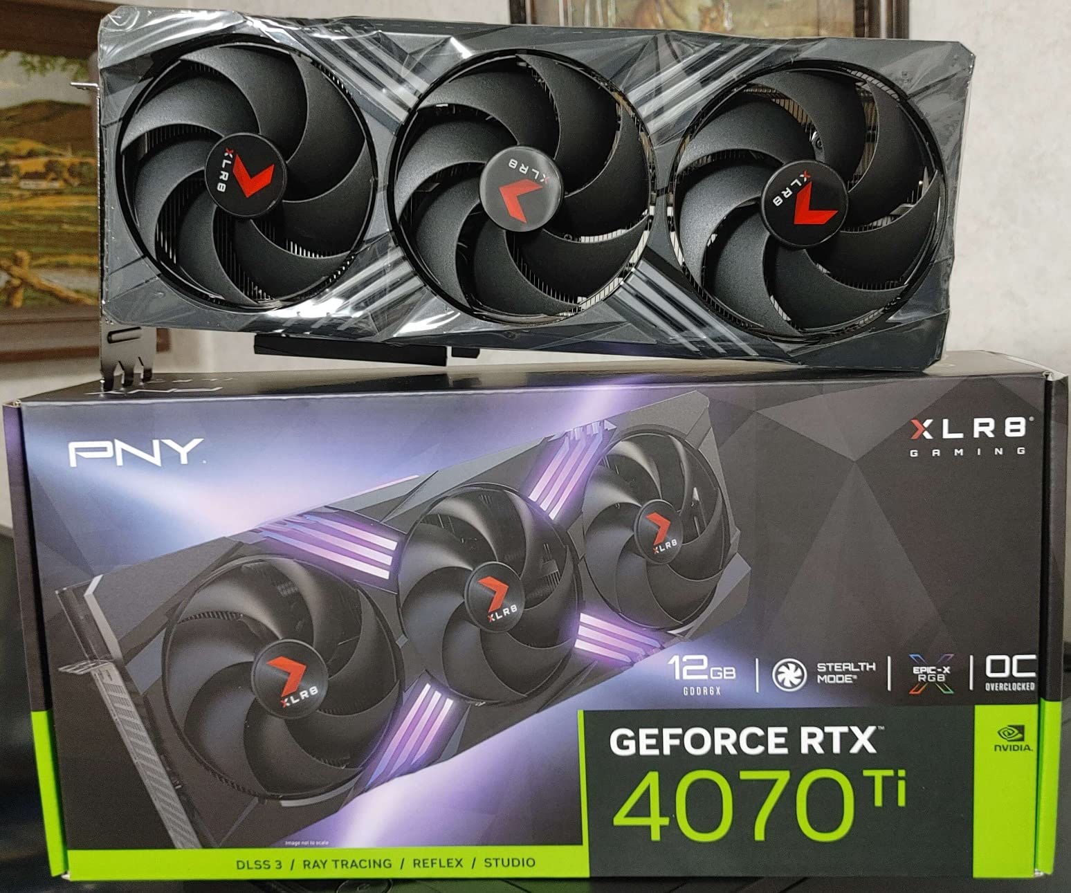 PNY GeForce RTX 4070 Ti 12GB XLR8 Gaming Verto Epic-X RGB Overclocked Triple Fan Graphics Card DLSS 3 customer photo 1