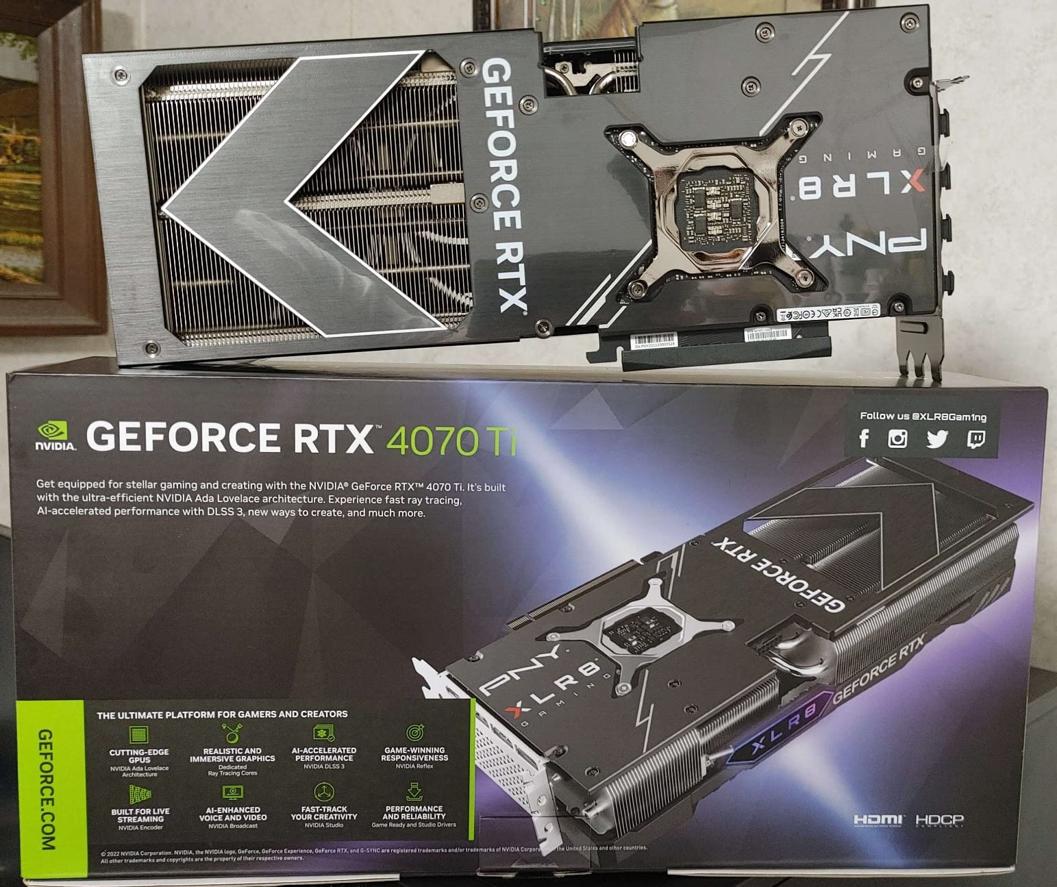 PNY GeForce RTX 4070 Ti 12GB XLR8 Gaming Verto Epic-X RGB Overclocked Triple Fan Graphics Card DLSS 3 customer photo 2