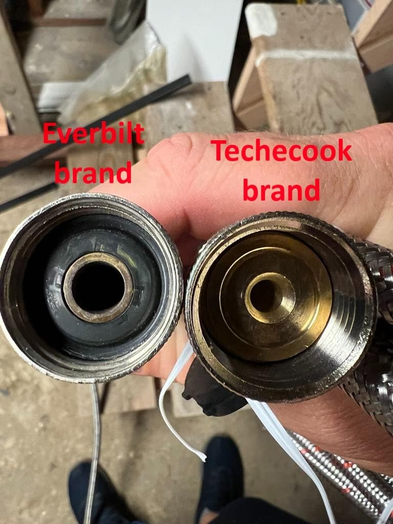 6Ft Stainless Steel Washing Machine Hoses Burst Proof Hot and Cold Water Supply Hoses Universal for All Washers by Techecook - 2Pack Premium Water Supply Lines - 10 Years Warranty customer photo 1