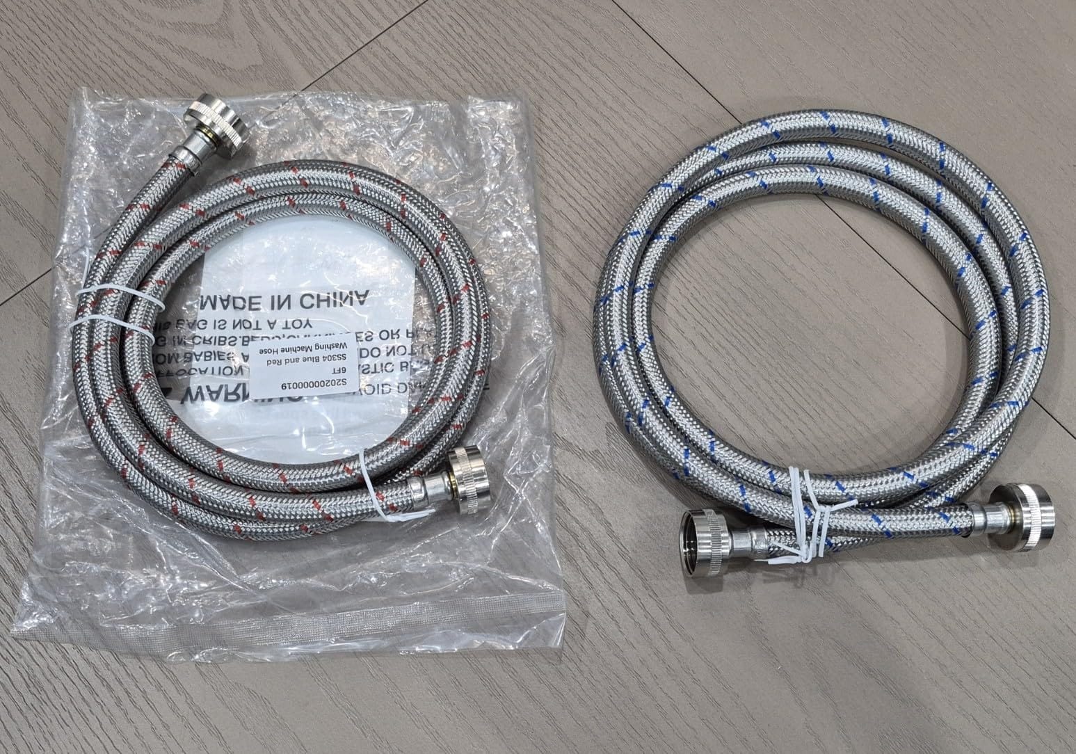 6Ft Stainless Steel Washing Machine Hoses Burst Proof Hot and Cold Water Supply Hoses Universal for All Washers by Techecook - 2Pack Premium Water Supply Lines - 10 Years Warranty customer photo 2