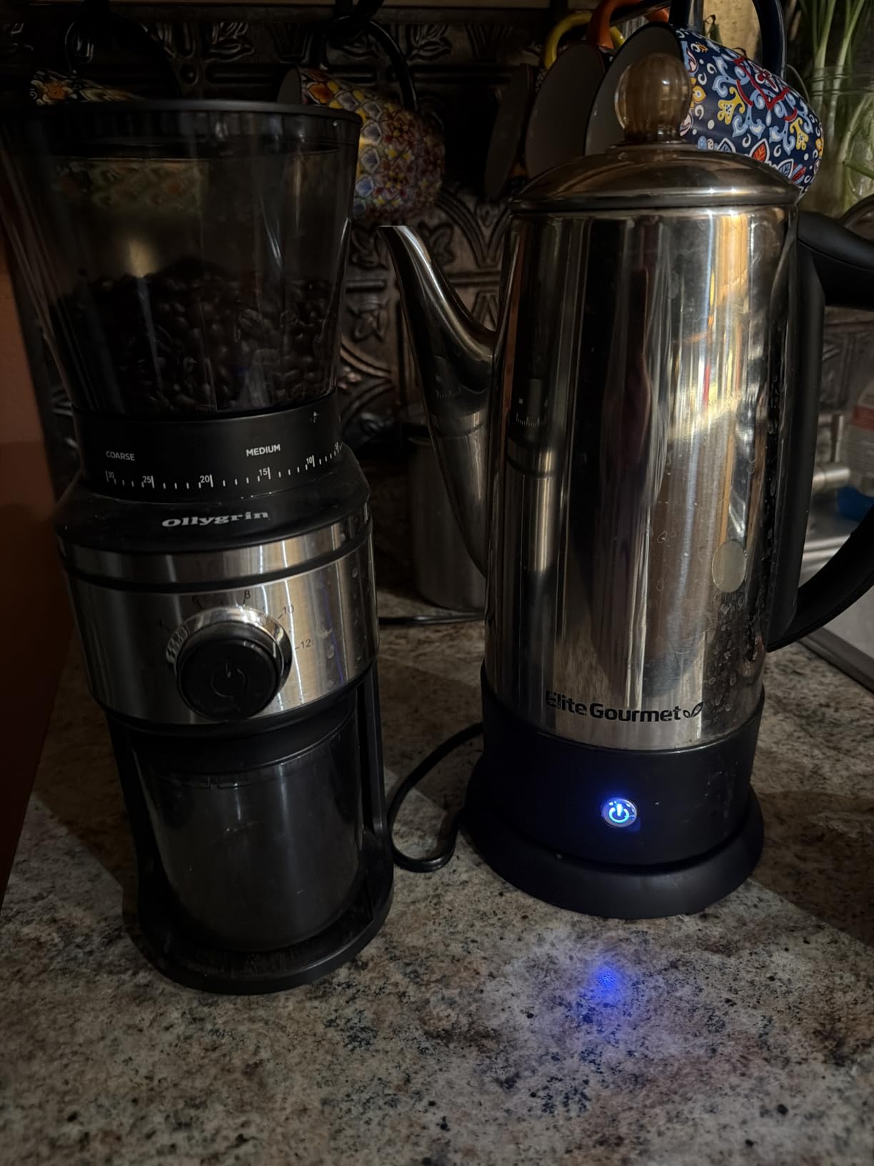 Ollygrin Burr Coffee Grinder, Electric Conical Coffee Bean Grinder With 30 Adjustable Grind Settings For 2-12 Cups, Sliver & Black customer photo 1