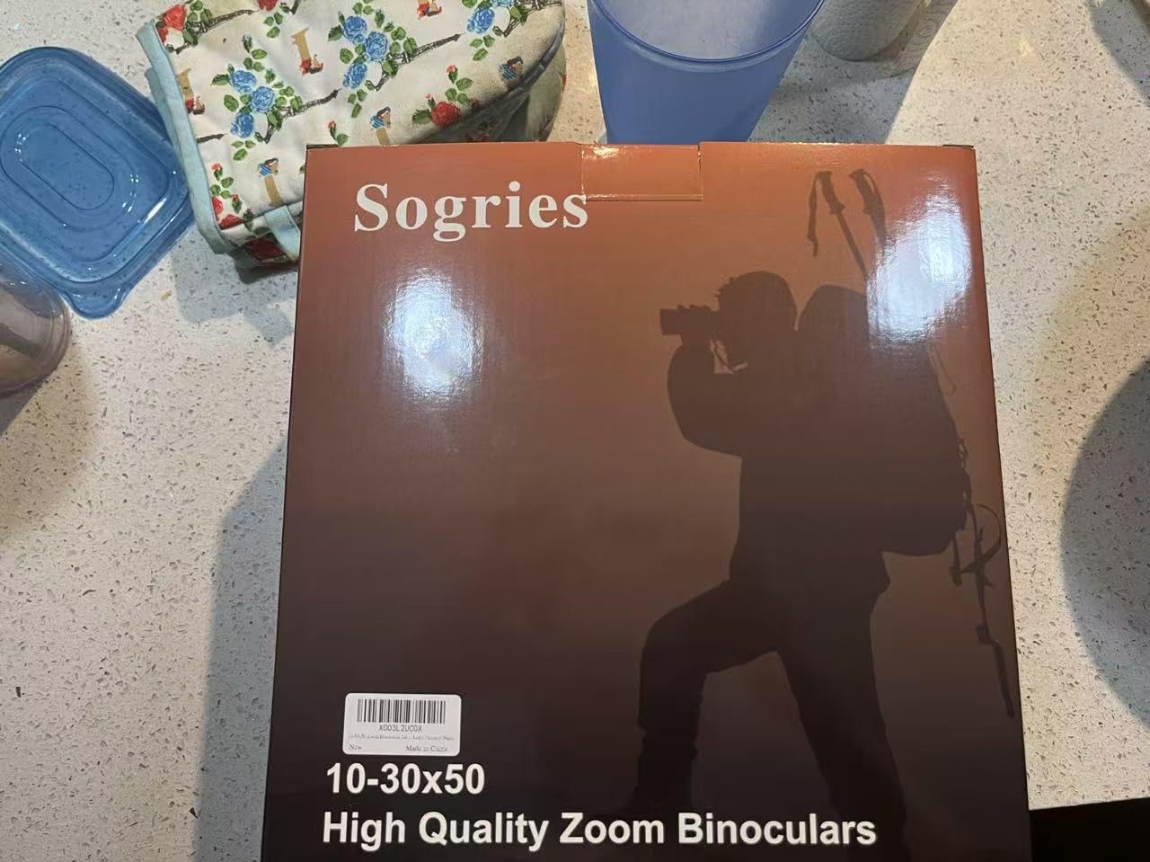 10-30x50 Zoom Binoculars for Adults High Powered customer photo 1