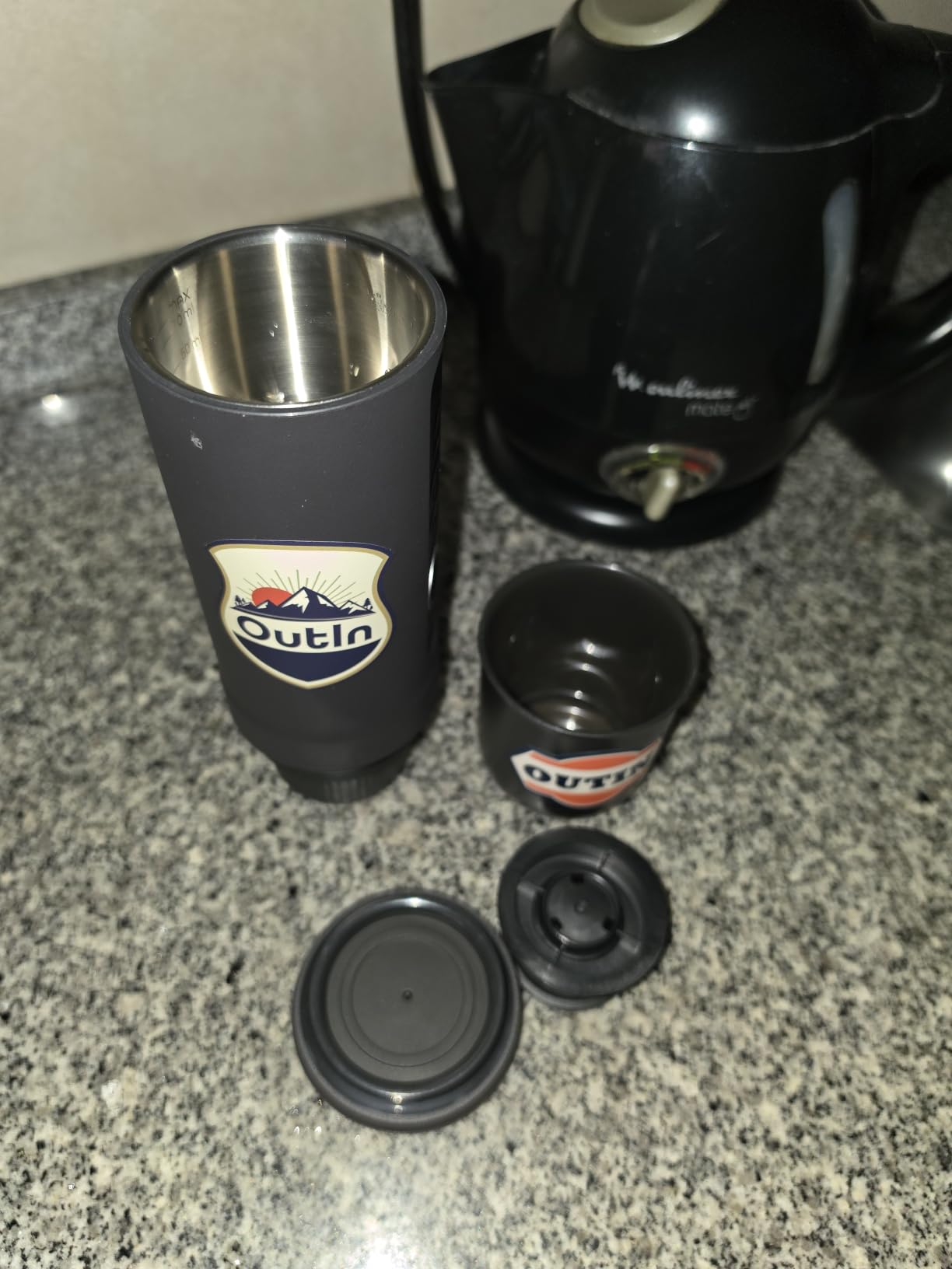 OutIn Nano Portable Electric Espresso Machine, Travel Coffee Maker | Self-Heating USB-C Car Coffee Maker for Ground Coffee & NS Capsules customer photo 1