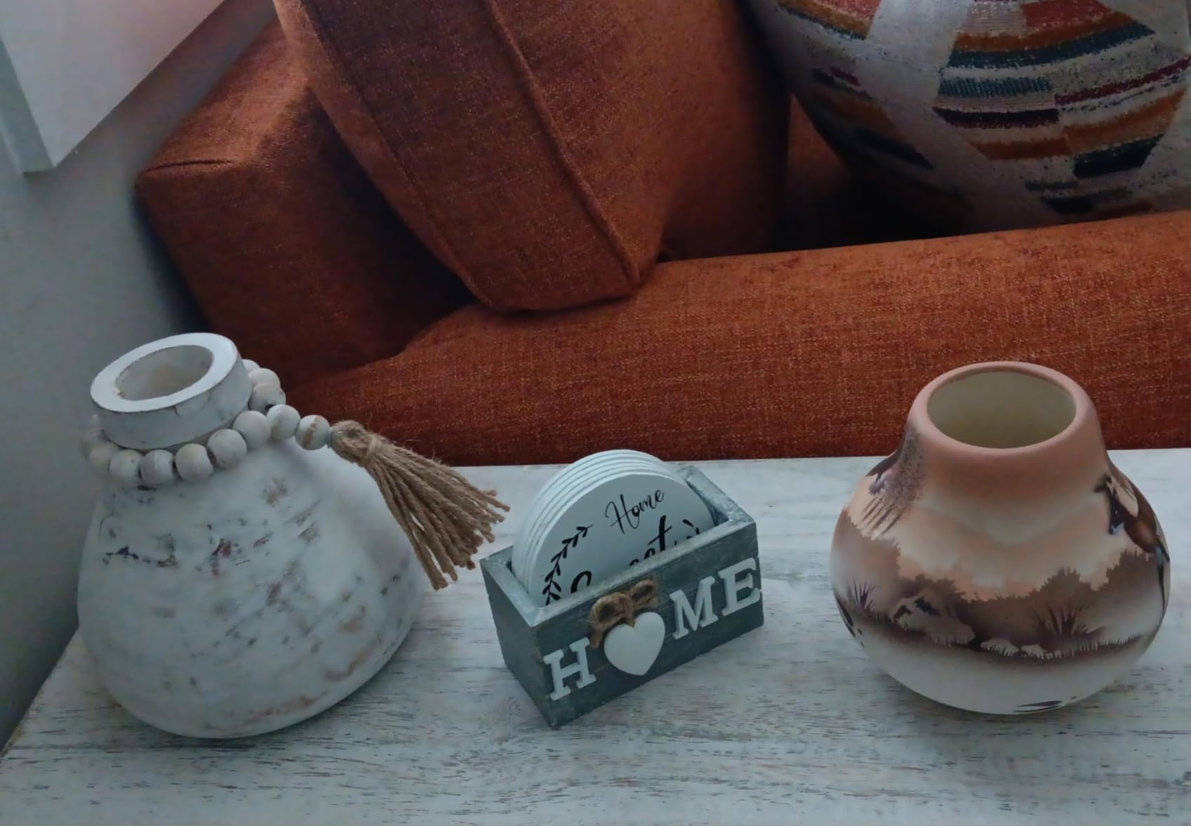 Queekay House Warming Gifts New Home Farmhouse Coasters Set of 6, Mixed customer photo 2