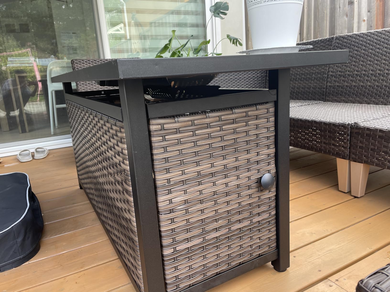 Sophia & William 56 Inch Gas Fire Pit Table,Rectangular Propane Fireplace customer photo 1
