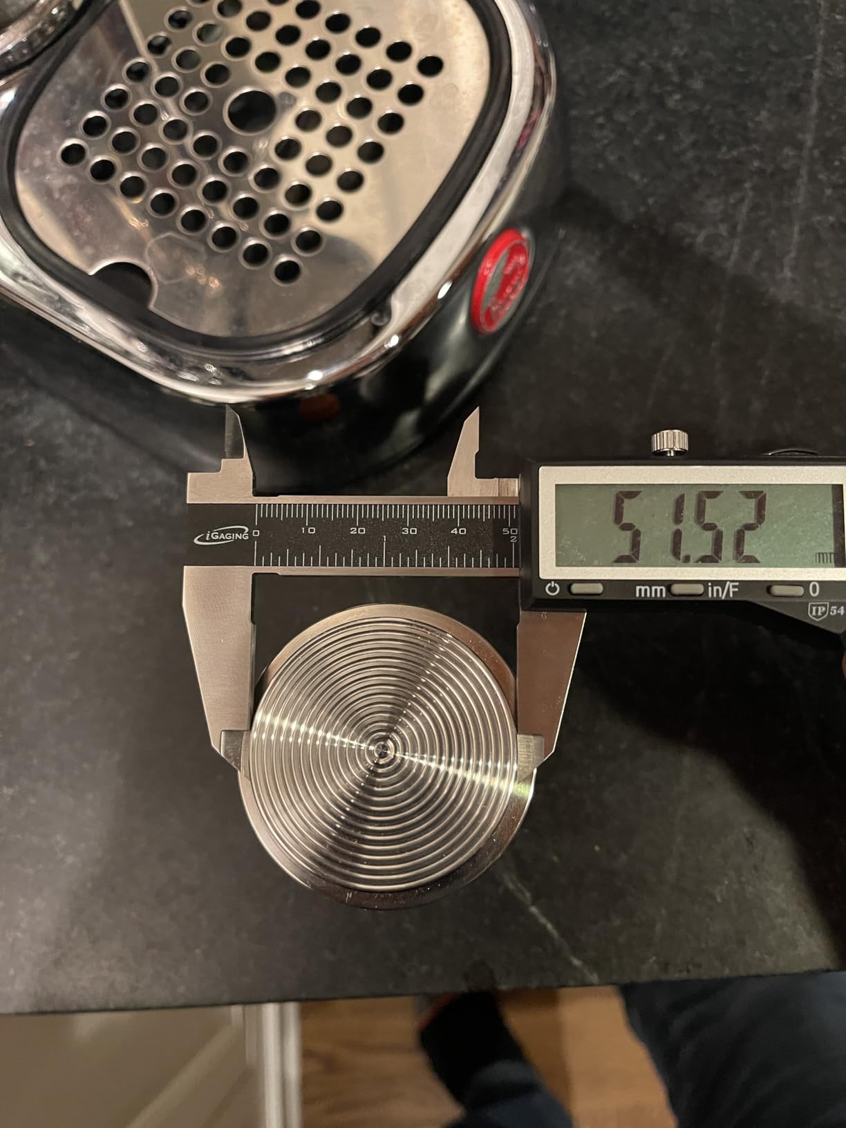 54mm Espresso Tamper for Breville Machine Rosewood KNODOS Auto Leveling, Double Spring Loaded Wooden 30LB Calibrated Coffee Tamper customer photo 2